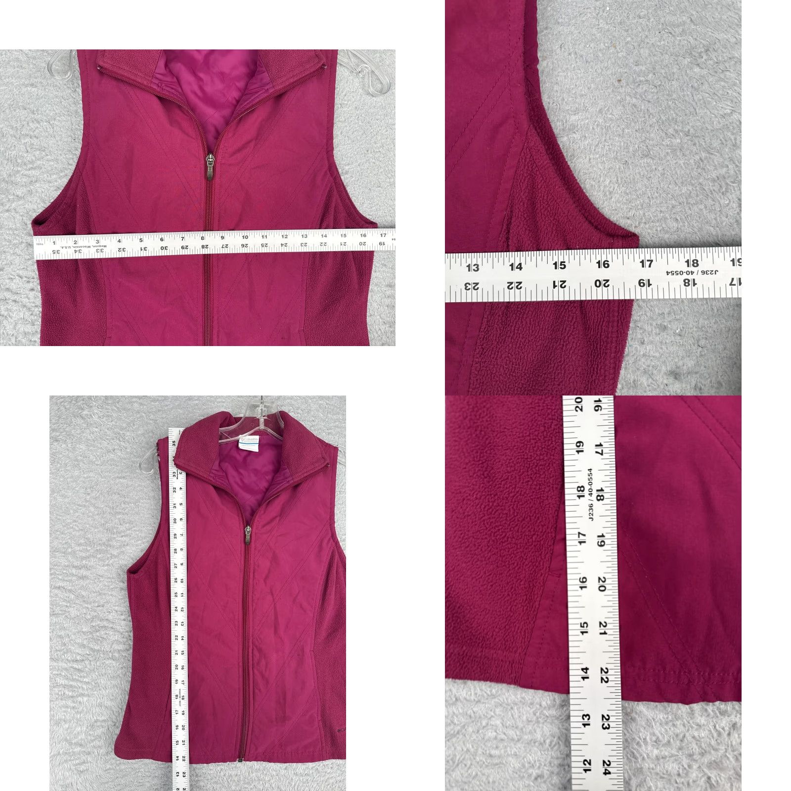 Layer 8 Columbia Vest XS Pink Full Zip Fleece Softshell Outdoor Hiking Layer Womens Size XS / US 0-2 / IT 36-38 - 8 Thumbnail