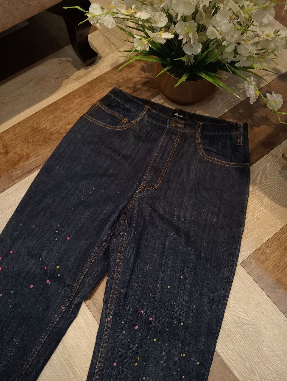 Issey Miyake ISSEY MIYAKE NE-NET PAINTER JEANS - BLUE Size US 30 / EU 46 - 4 Thumbnail