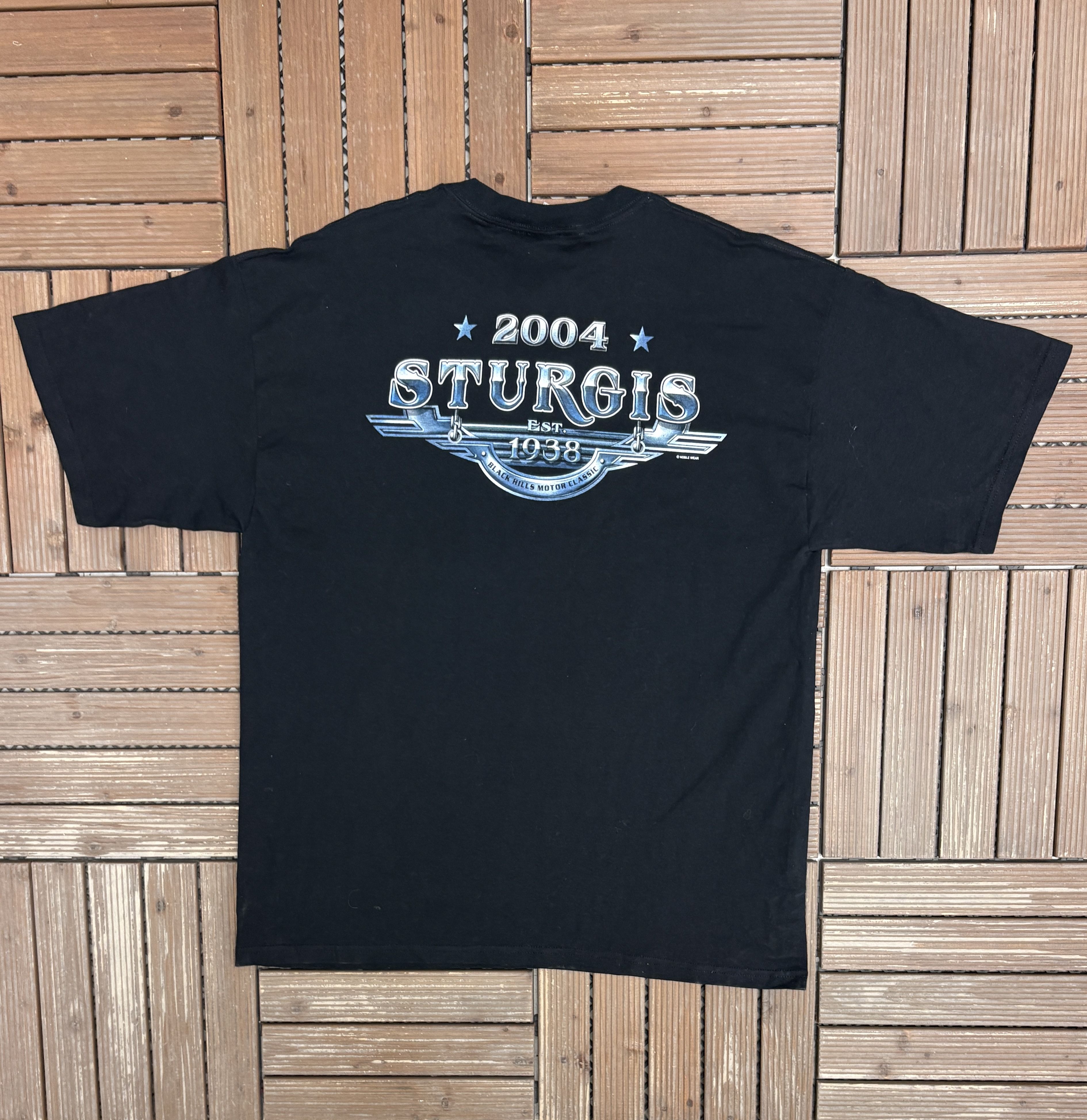 Vintage Sturgis Bike Week 2004 Vintage Black T-Shirt Tee Size US XL / EU 56 / 4 - 4 Thumbnail