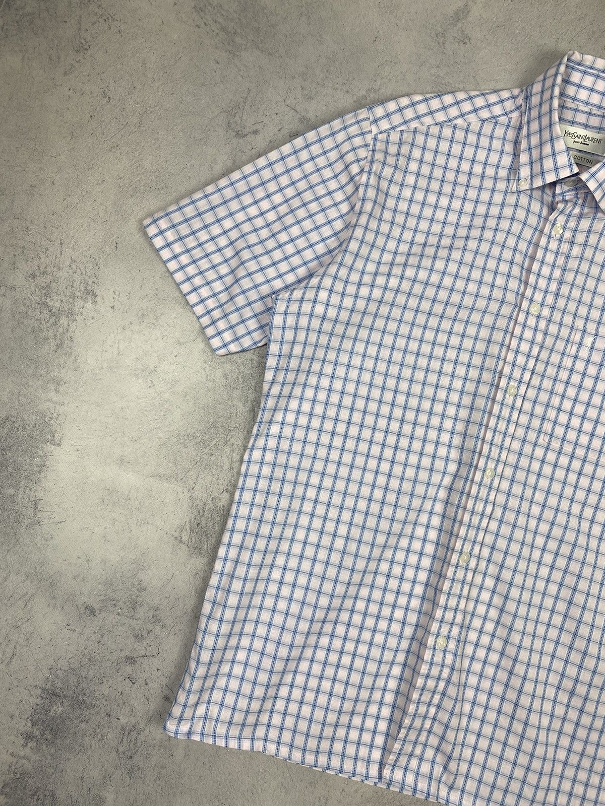 Yves Saint Laurent Vintage YSL Yves Saint Laurent Button Up Short sleeve Shirt Size US M / EU 48-50 / 2 - 4 Thumbnail