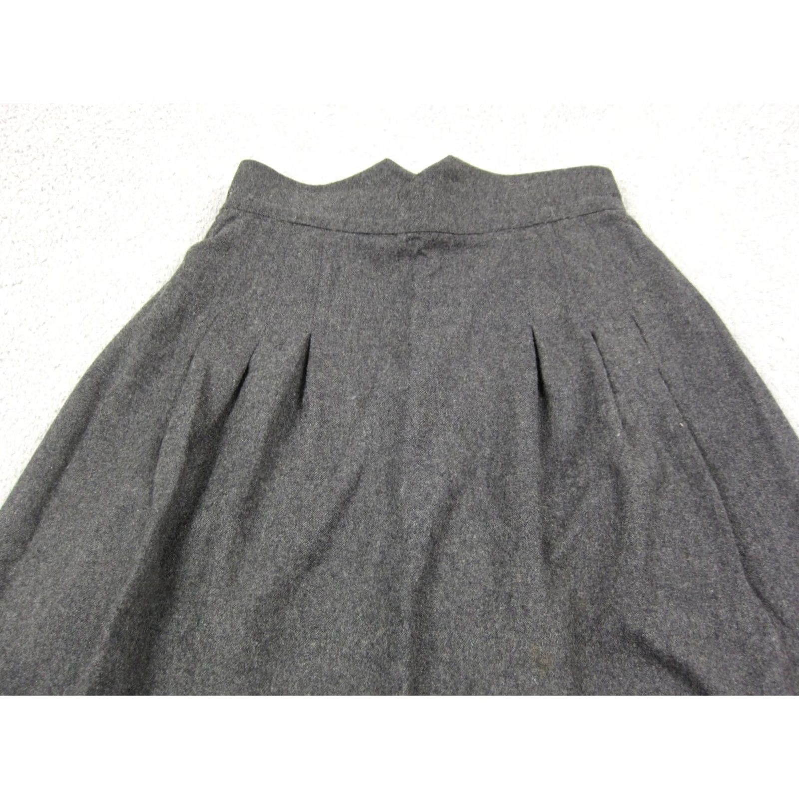 Vintage Vintage Bice Skirt 11 Gray A-Line Midi Pleated Career Classic Mod 60s 70s Size 32" / US 10 / IT 46 - 4 Thumbnail