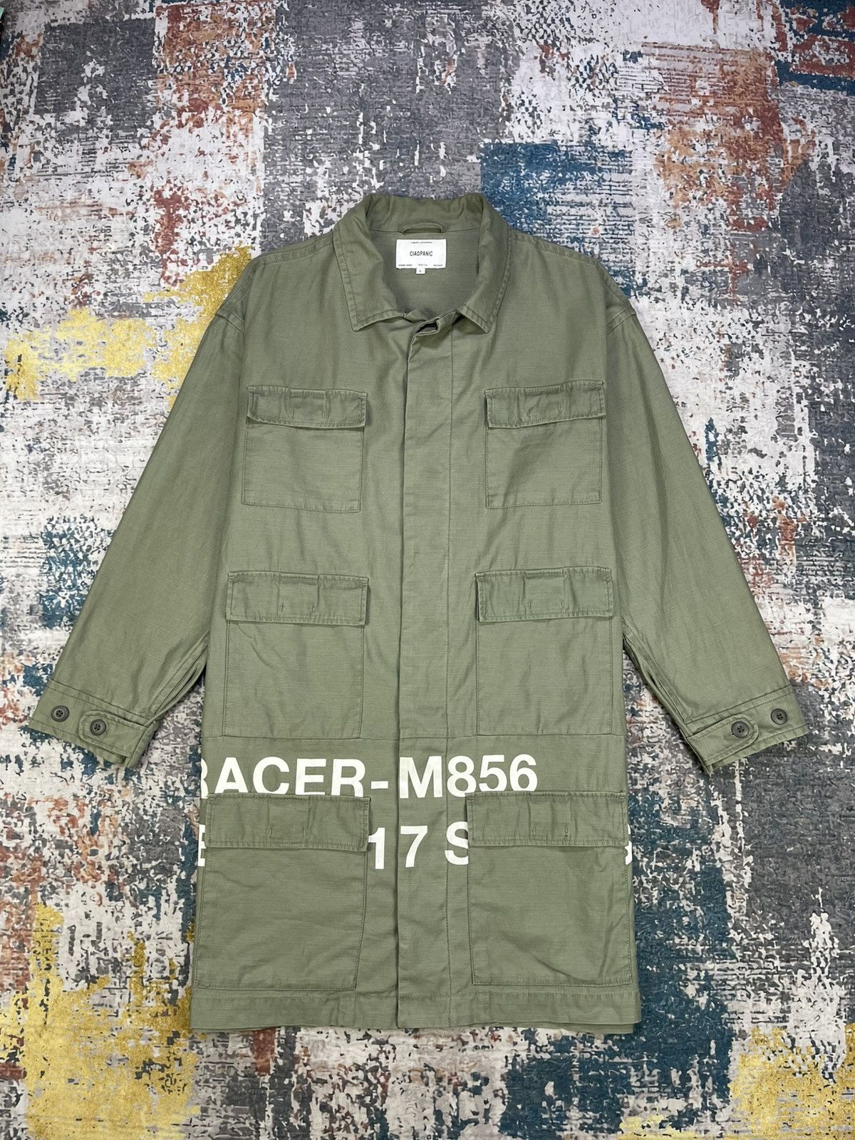 Ciaopanic Ciaopanic Stencil Military Multi Pocket Field Jacket Size US L / EU 52-54 / 3 - 6 Thumbnail