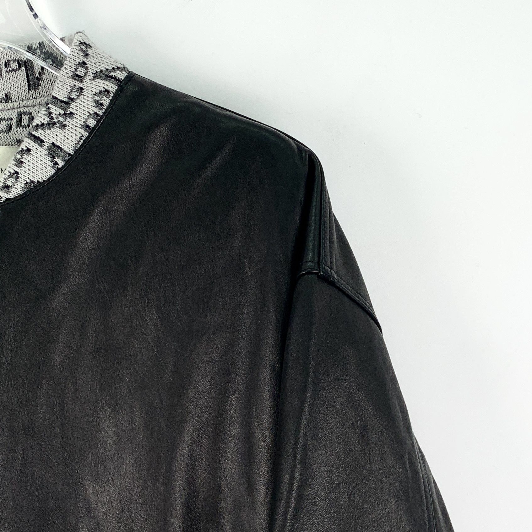 Magda Butrym Magda Butrym Black Leather Zip Jacket (Size XXS) Size XXS / US 00 / IT 34 - 3 Thumbnail