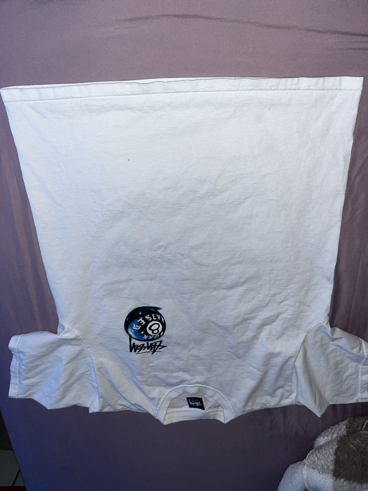 image of Stussy Born X Raised T-Shirt in White, Men's (Size Medium)