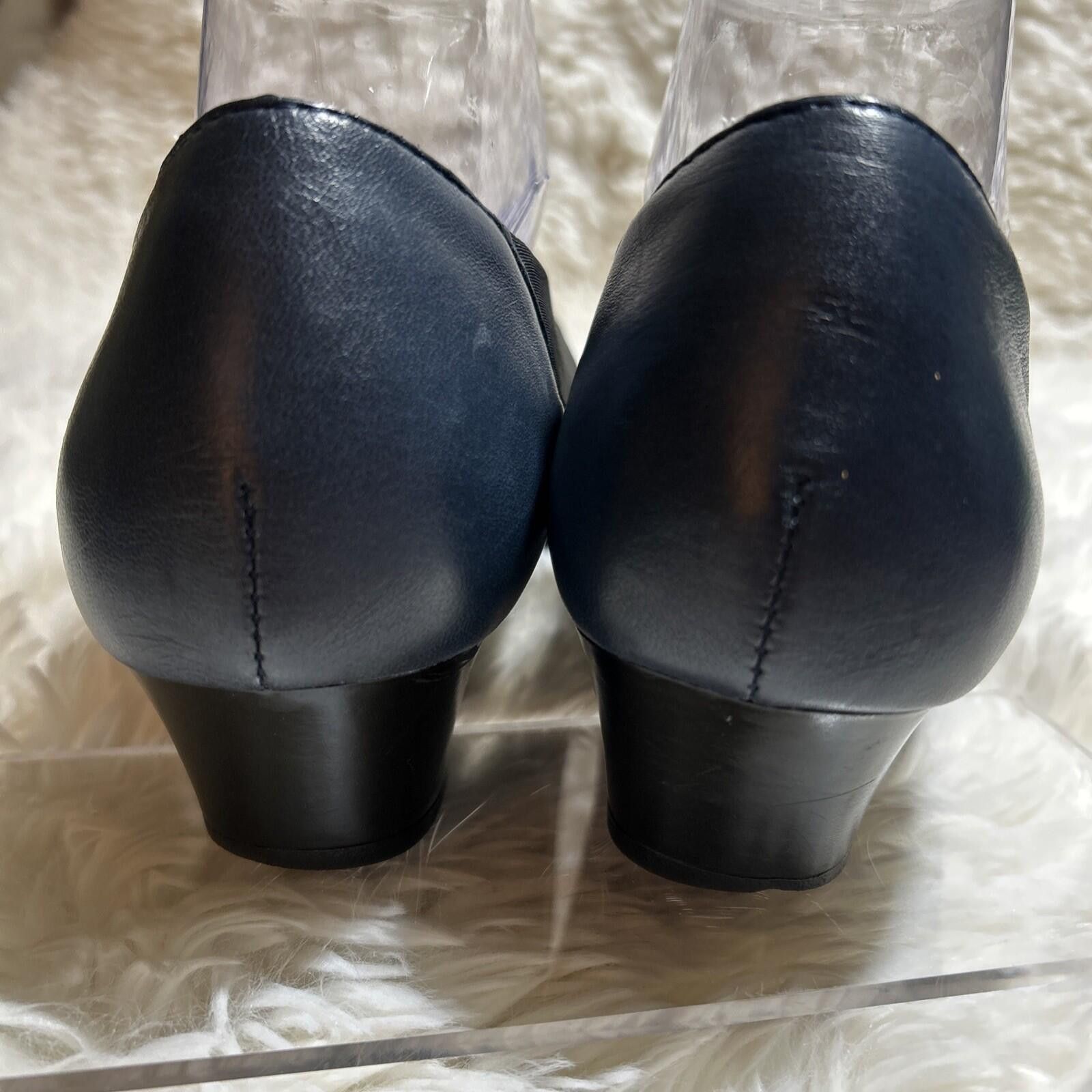 Soffe Sofft Women's Size 7.5W Black Leather Square Toe Slip ON Size US 7.5 / IT 37.5 - 4 Thumbnail
