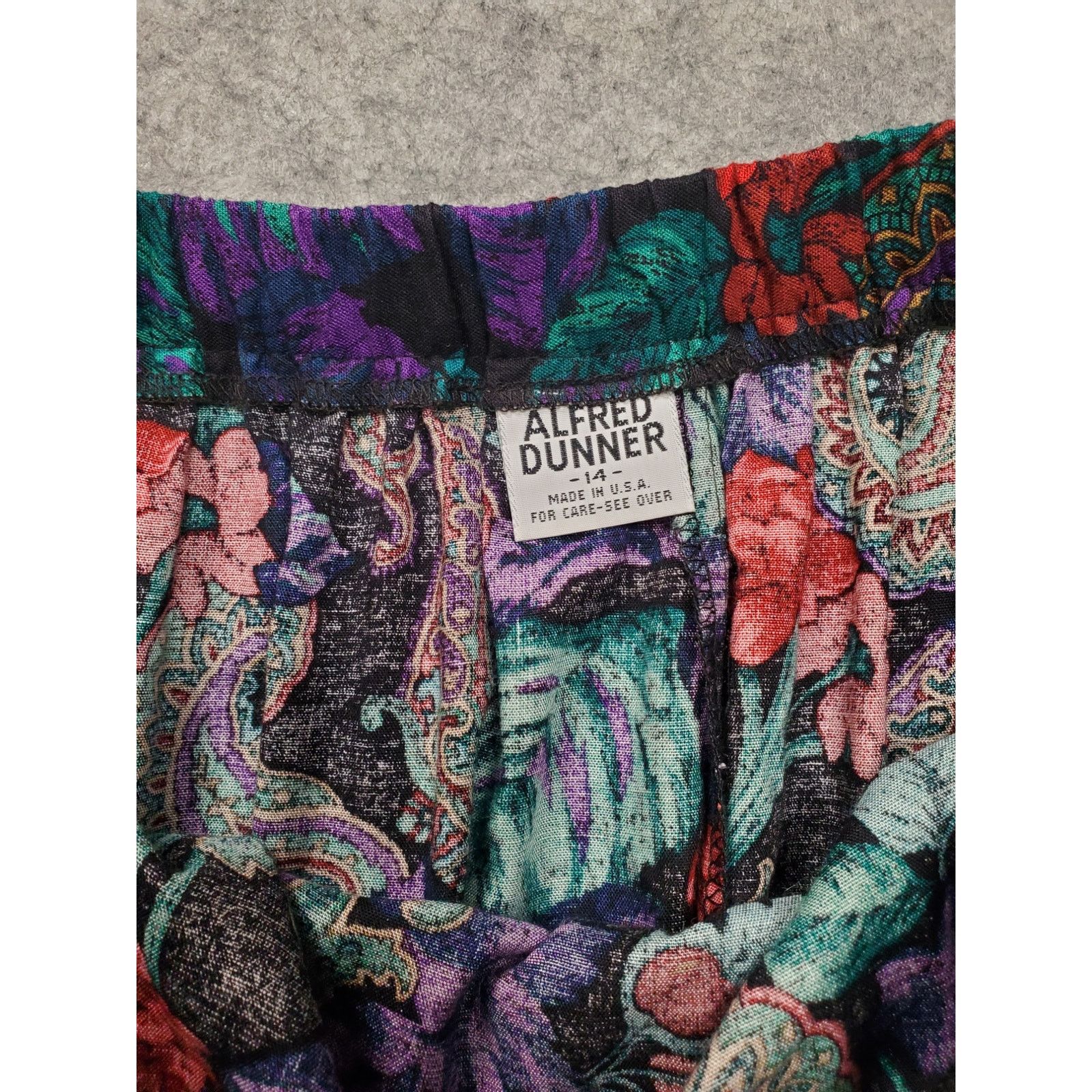 Other Vintage Women's Size 14 Alfred Dunner Floral Paisley Skirt Size 36" / US 14 / IT 50 - 3 Thumbnail