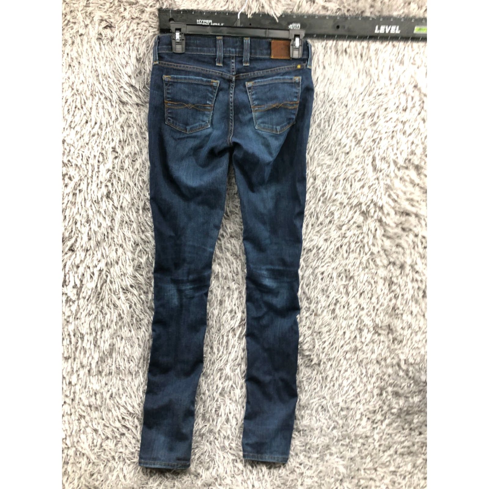 Lucky Brand Lucky Brand Charlie Skinny Jeans Size 00 Womens Dark Wash Blue Knee Wear Denim 5-Pocket Regular Slim Size 24" / US 00 / IT 34 - 7 Thumbnail