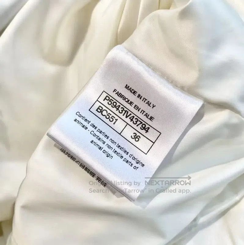Chanel Chanel White Nylon Women's Down Jacket . Size XXS / US 00 / IT 34 - 5 Thumbnail