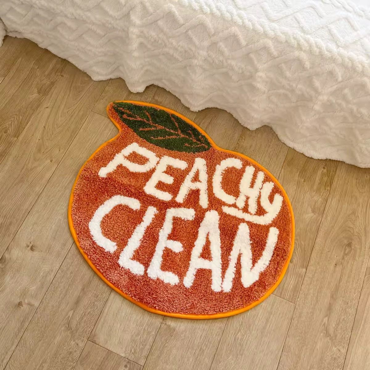 Other Handmade Custom Peach Cute Tufted Living Room Carpet Rug Size ONE SIZE - 5 Thumbnail