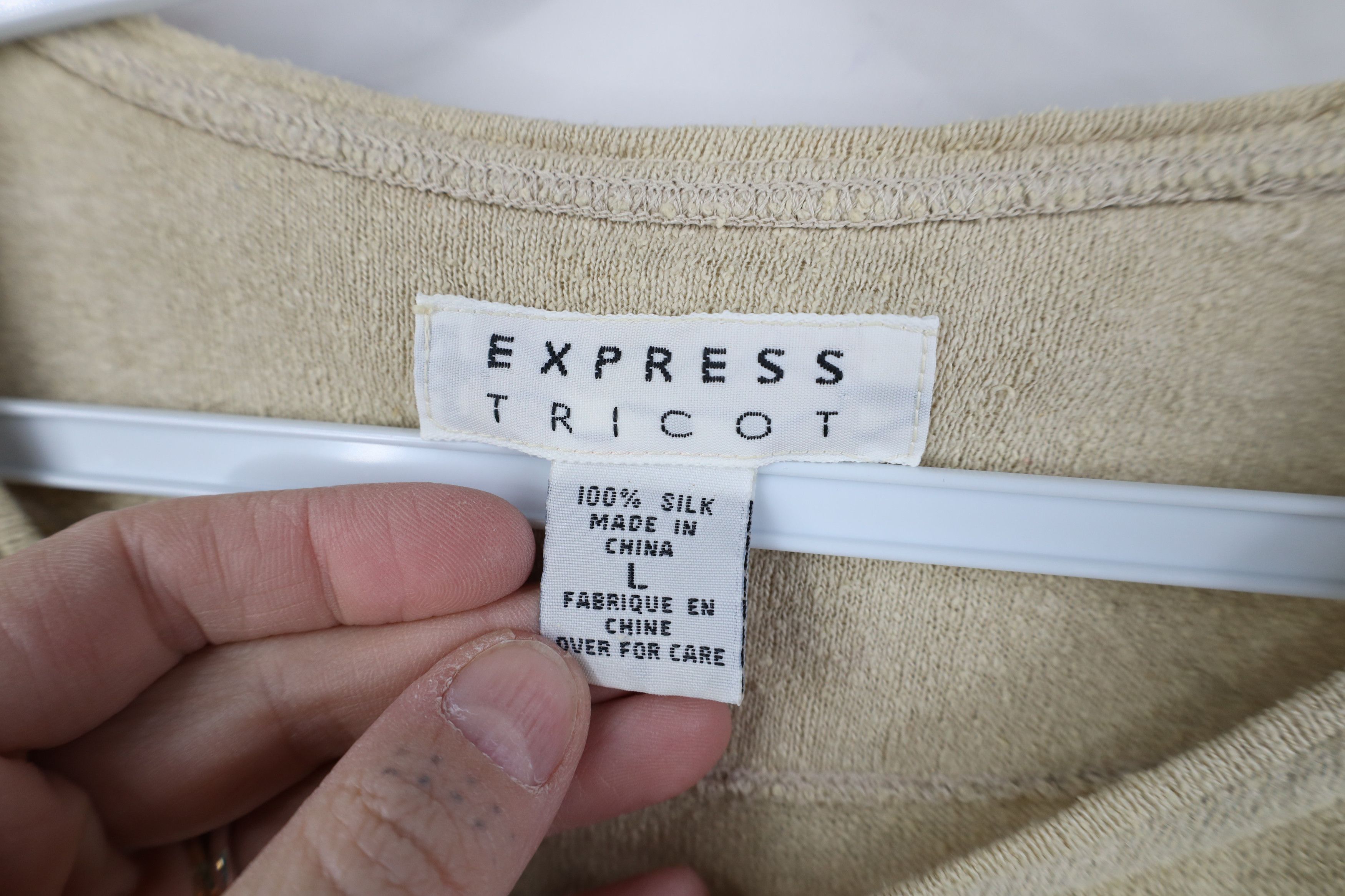 Express Vintage 90s Express Silk Knit Short Sleeve T-Shirt Babydoll Size L / US 10 / IT 46 - 5 Thumbnail