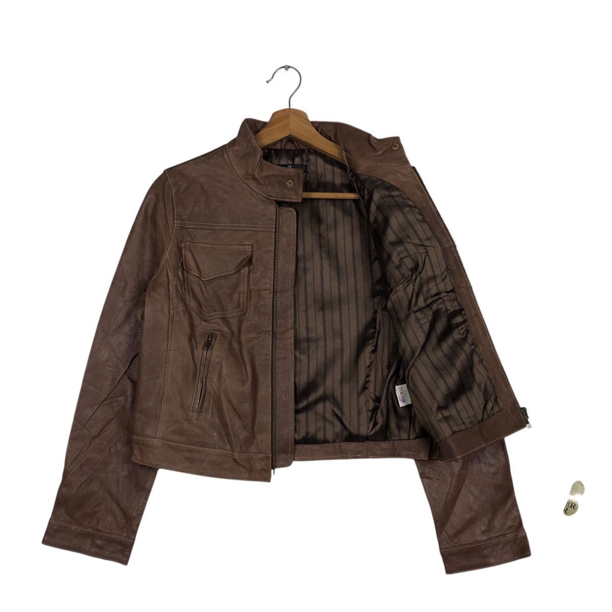 Japanese Brand 📌Vintage Leather Jacket Cropped Belle Maison Issey Miyake Size US M / EU 48-50 / 2 - 12 Thumbnail