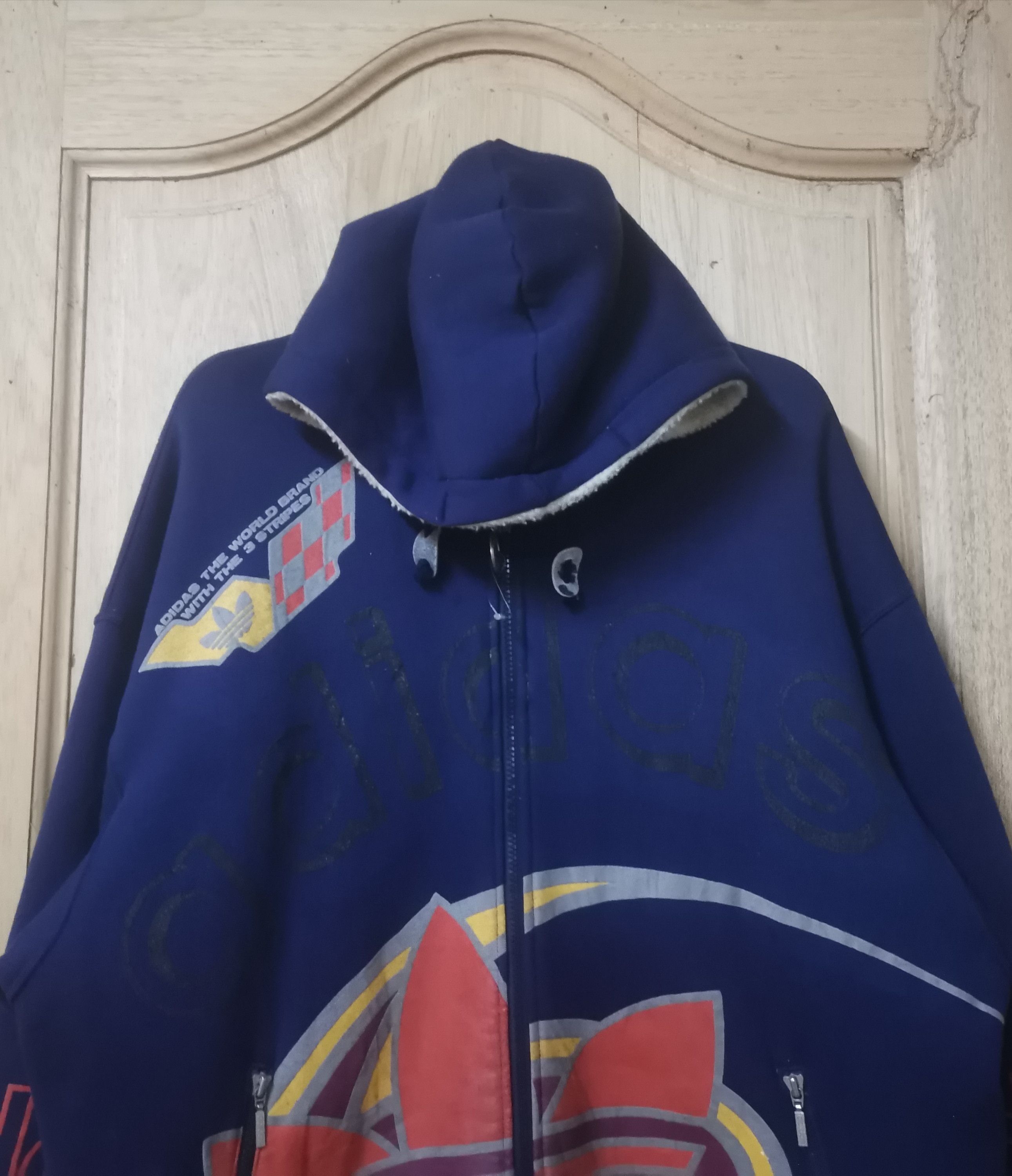 Adidas × Vintage vintage Adidas jacket hoodies three stripes Size US L / EU 52-54 / 3 - 2 Thumbnail