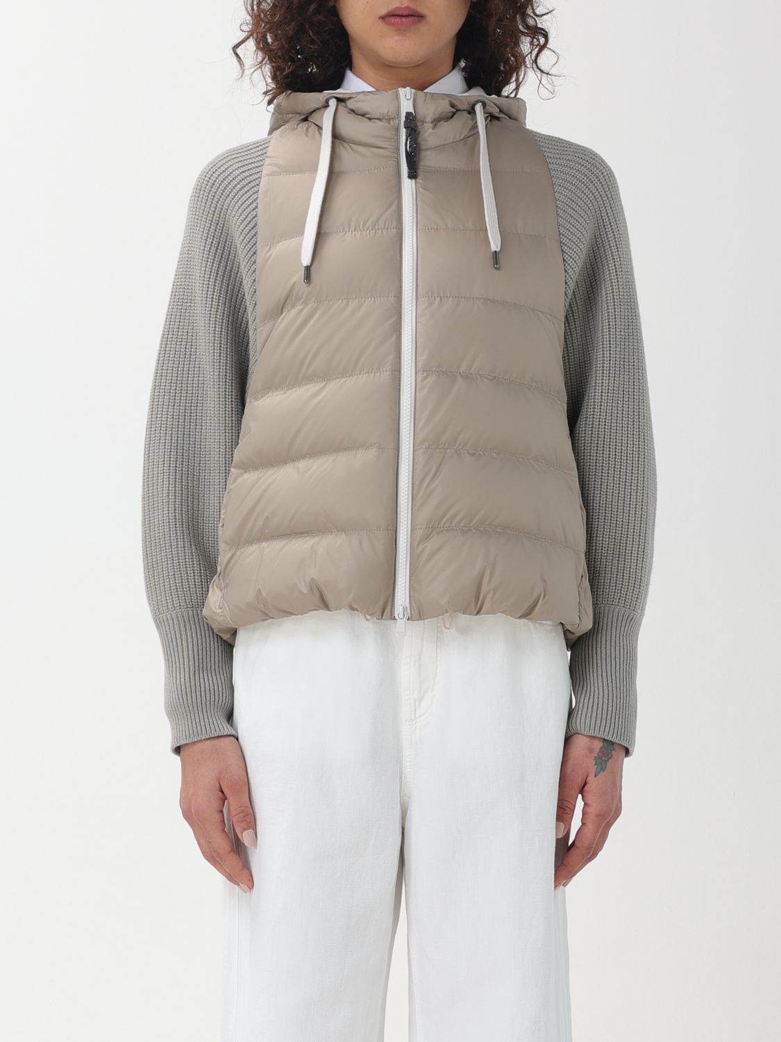 image of Brunello Cucinelli Jacket Woman Grey, Women's (Size Medium)