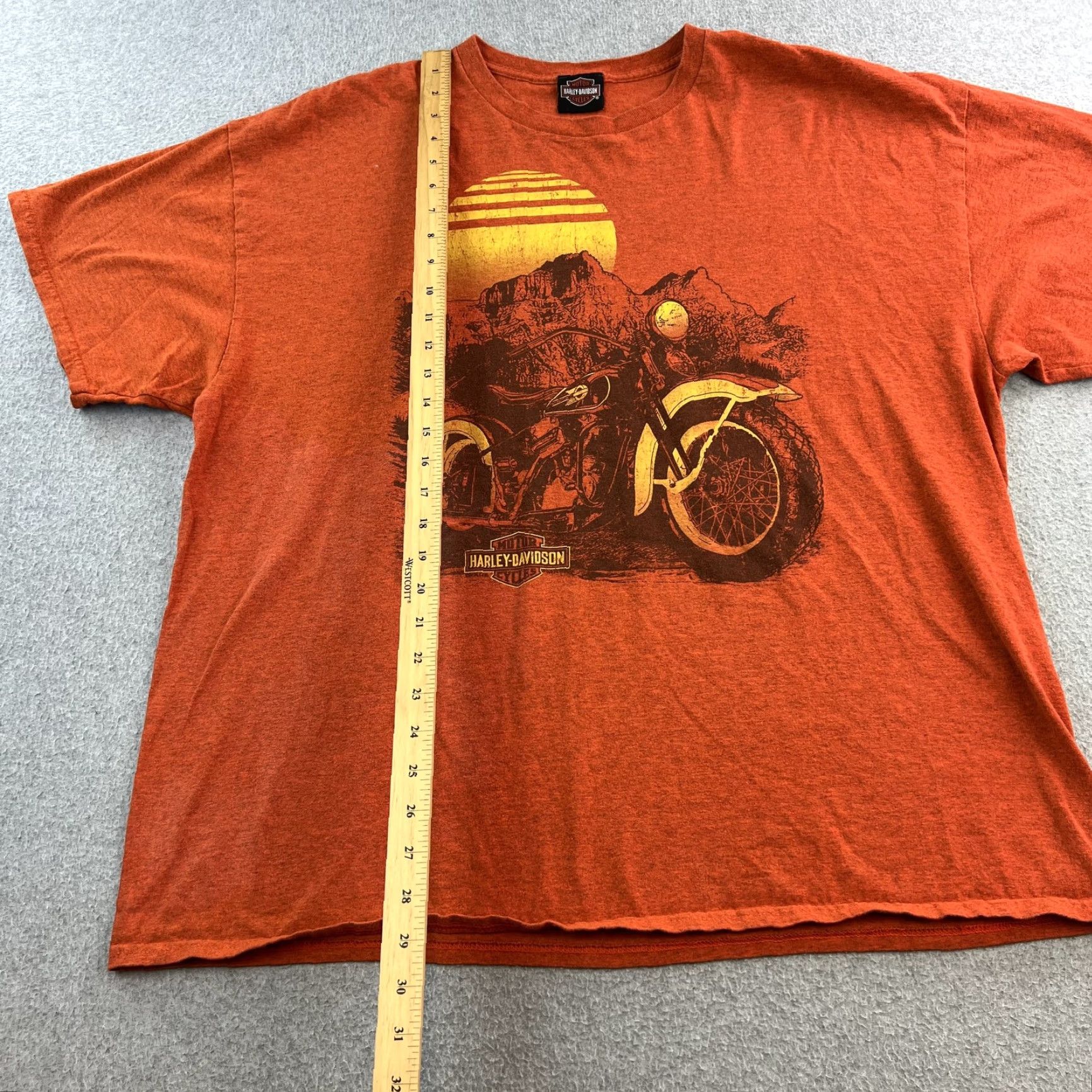 Harley Davidson Harley-Davidson Shirt Mens 2XL Orange Arsenal Waterford Michigan Motorcycle Tee Size US XXL / EU 58 / 5 - 3 Thumbnail