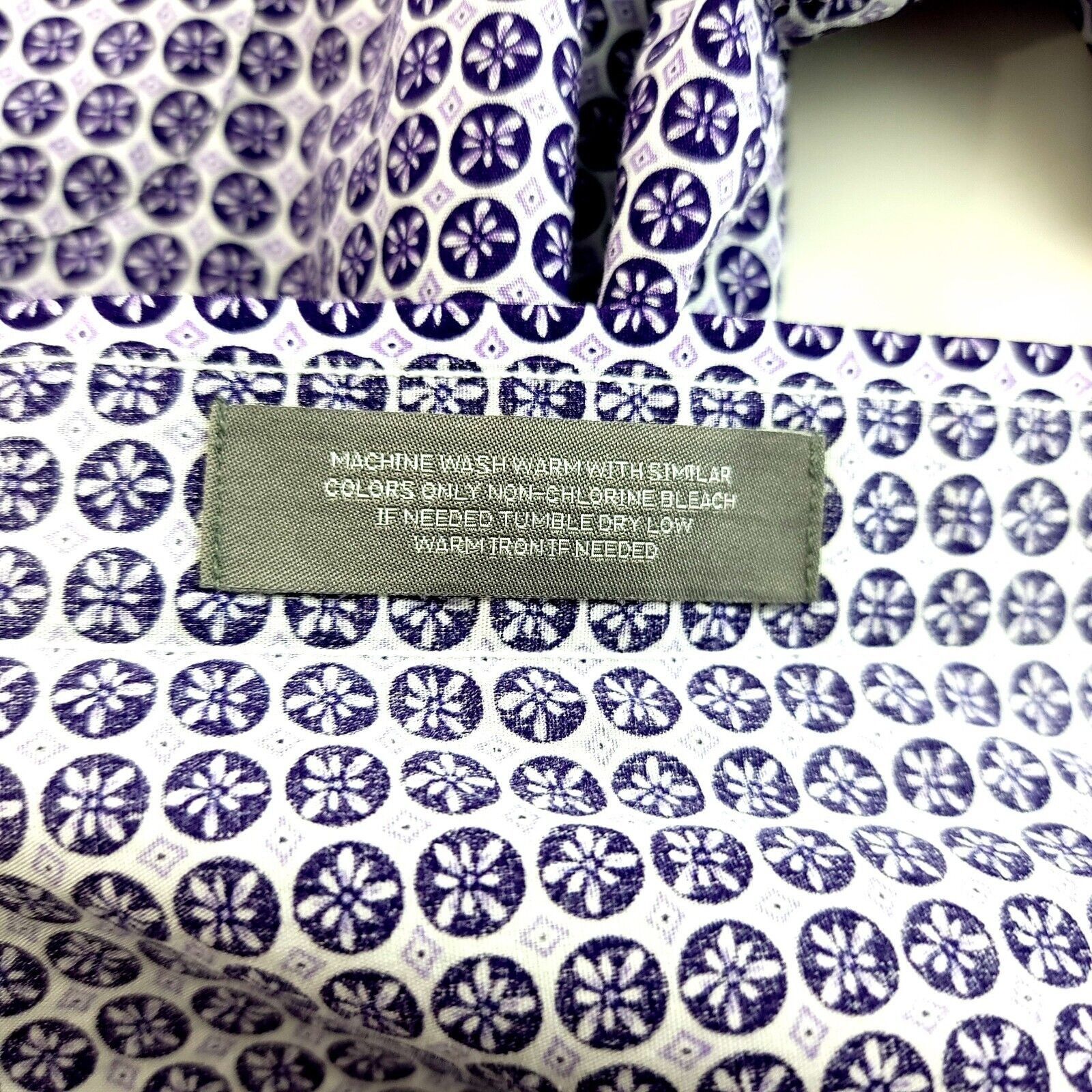 Daniel Cremieux Daniel Cremieux White Purple Floral Short Sleeve Large Butto Size US L / EU 52-54 / 3 - 9 Thumbnail