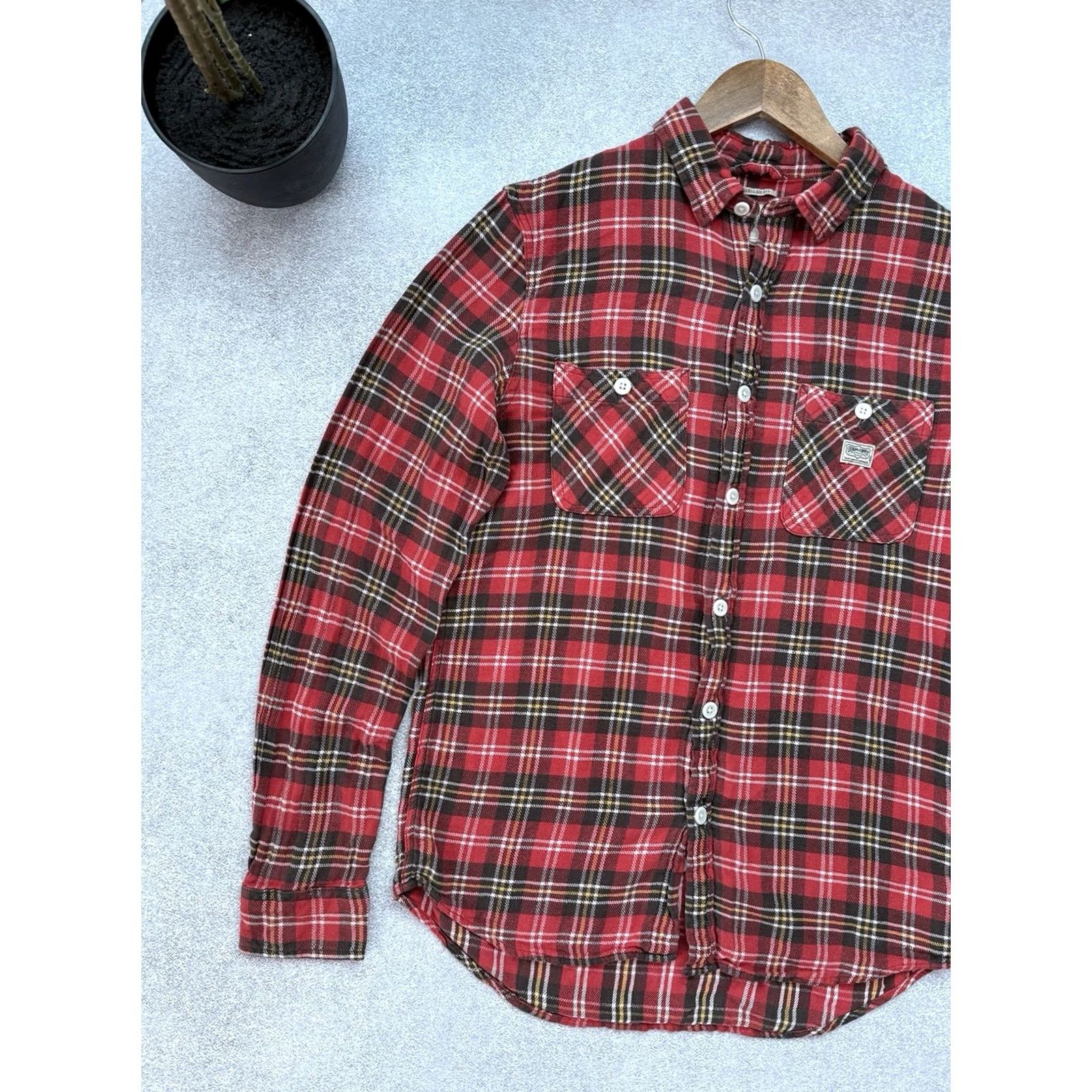 Vintage DENIM & SUPPLY RALPH LAUREN Plaid Flannel Shirt Red Check Button Up Mens Size S Size US S / EU 44-46 / 1 - 3 Thumbnail