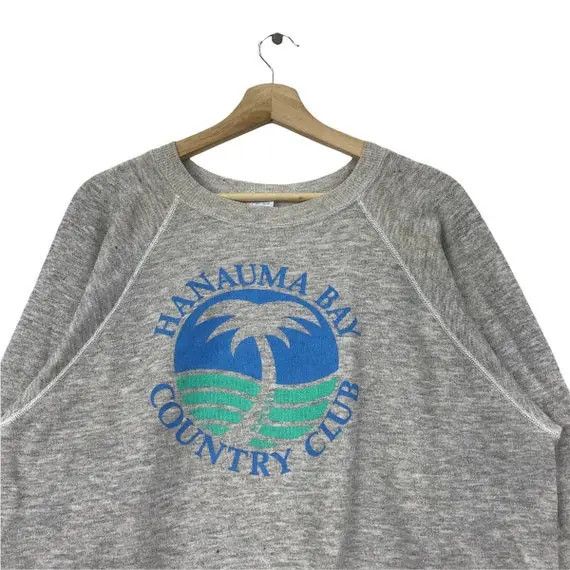 Vintage Vtg 80’ HANAUMA BAY HAWAII Country Club Sweatshirt Size US XL / EU 56 / 4 - 3 Thumbnail