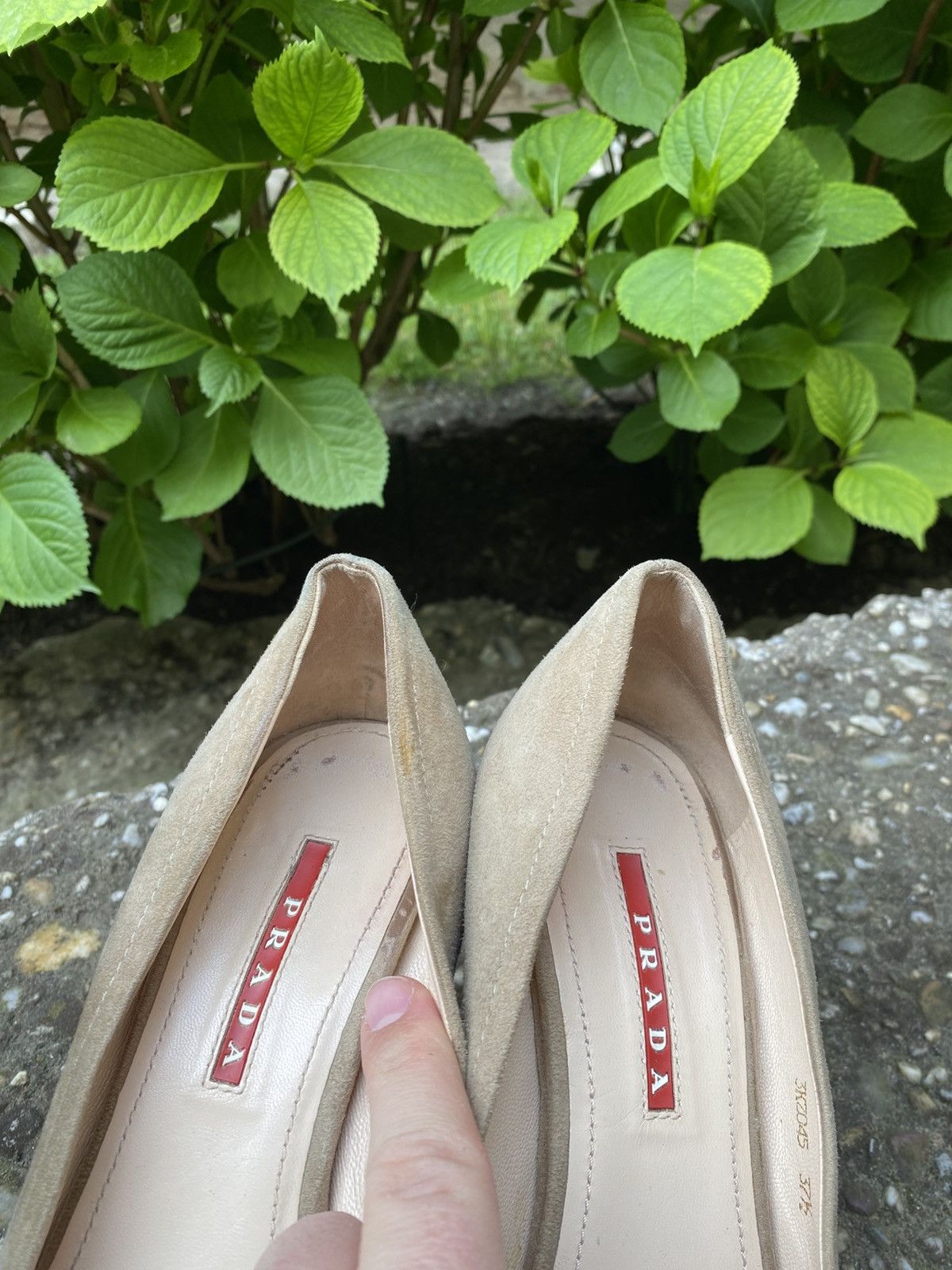 Prada Vintage Prada beige Suede Espadrille Wedge Sandals Size US 7.5 / IT 37.5 - 14 Thumbnail