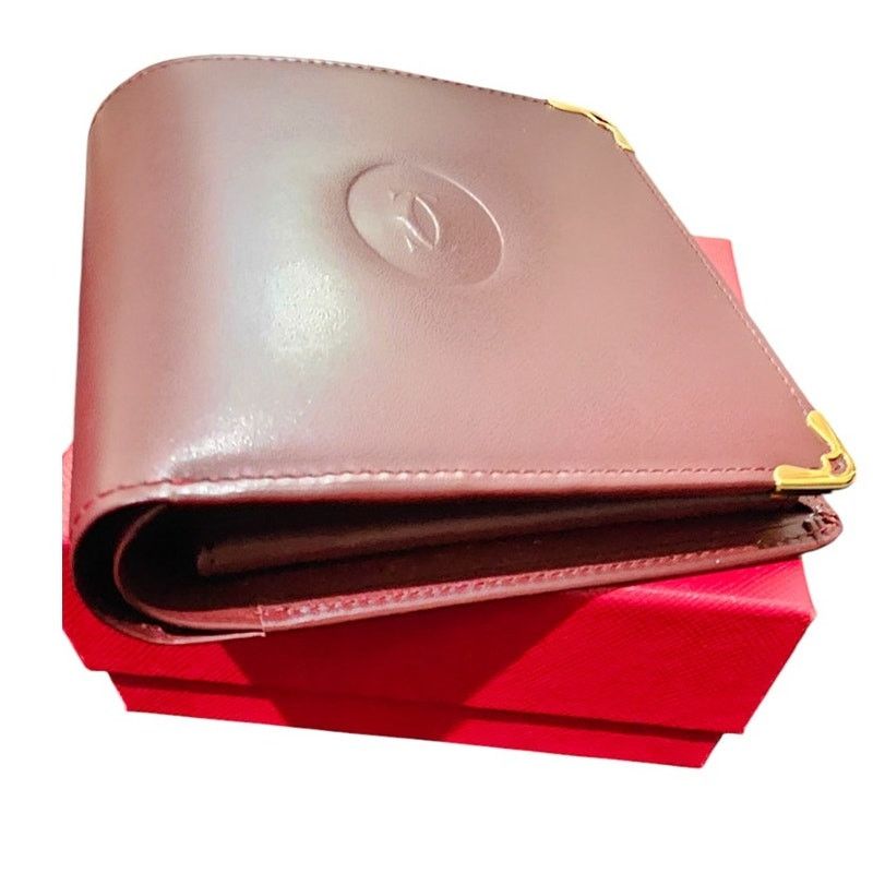 Cartier Cartier Bifold Wallet Vintage Must de Cartier Bordeaux Size ONE SIZE - 4 Thumbnail