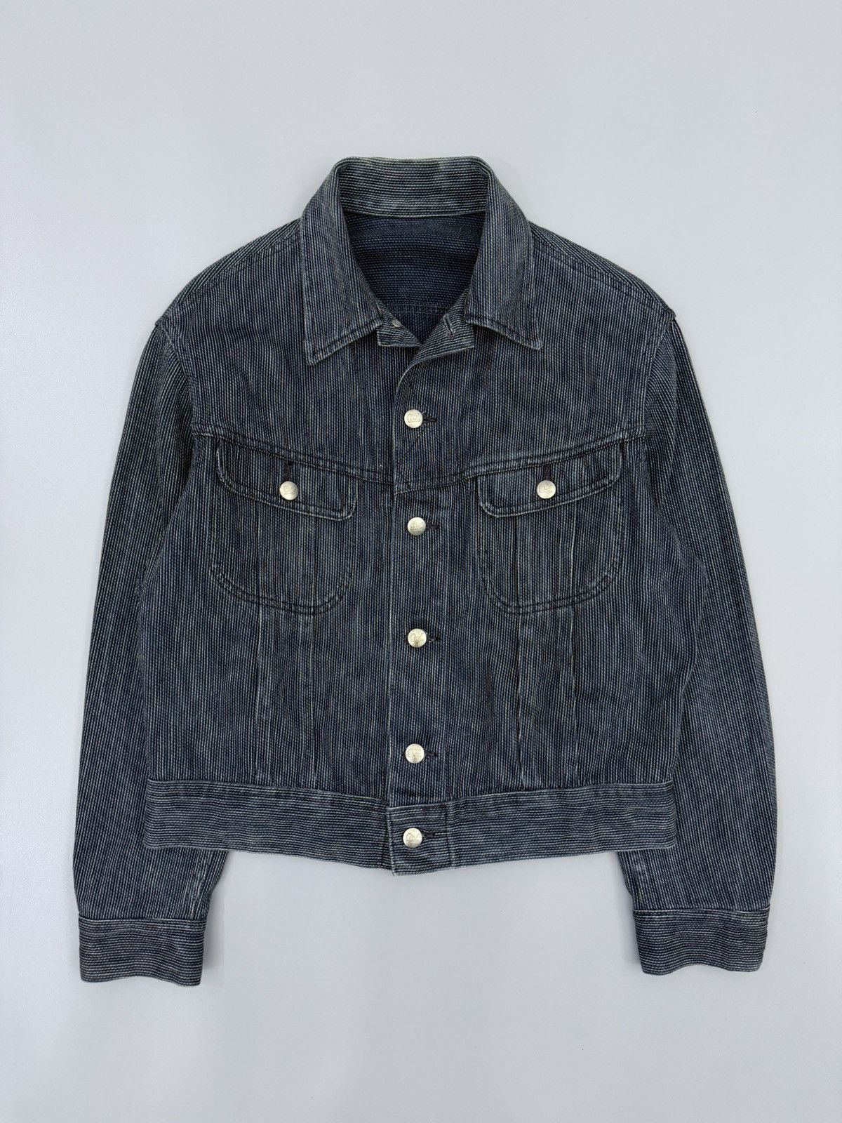 45rpm Vintage 45RPM Wabash Pinstripe Indigo Trucker Denim Jacket Size US M / EU 48-50 / 2 - 1 Thumbnail
