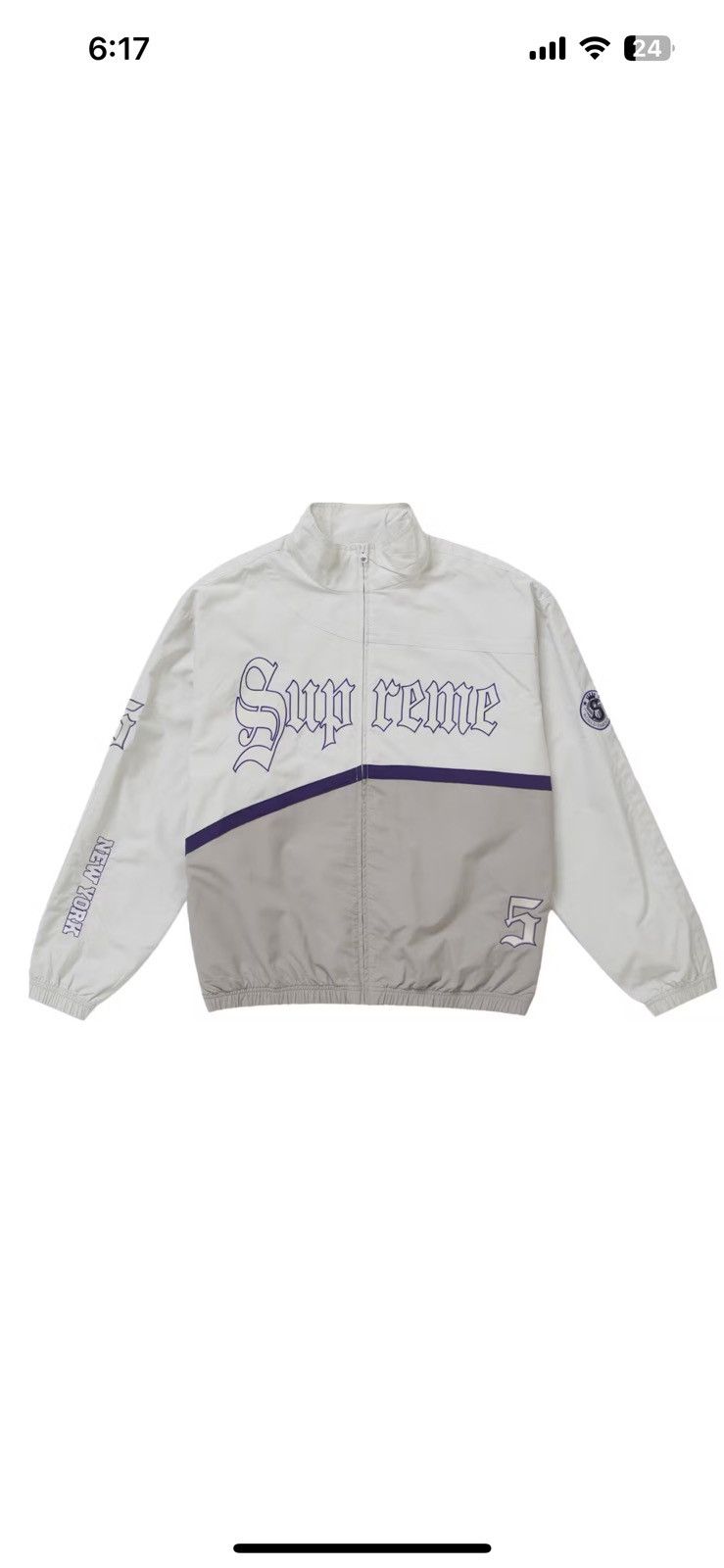 【SUPREME】 Old English Track Jacket Supreme Old English Track Jacket White Men's - SS25 - US