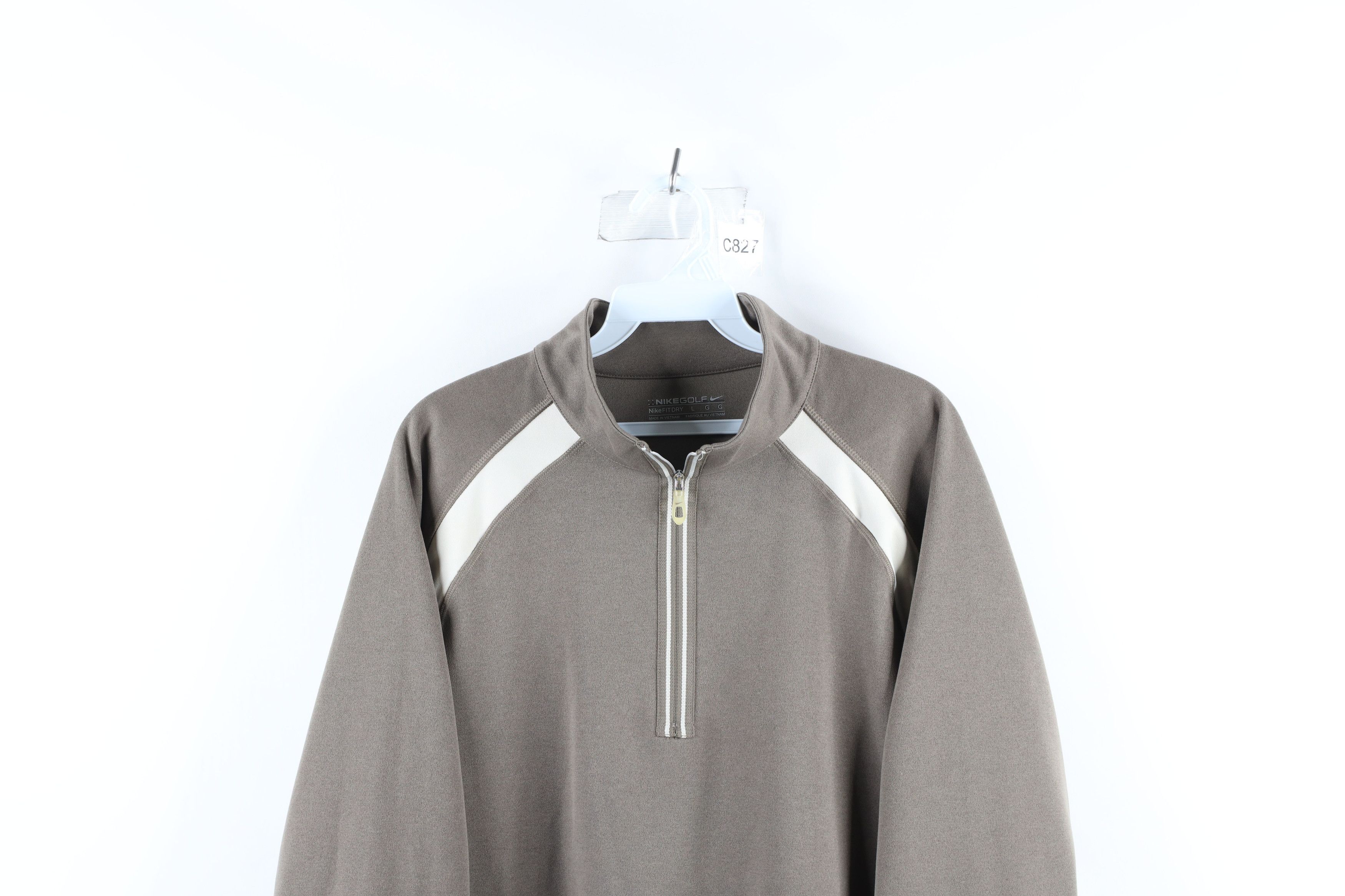 Nike × Vintage Vintage Nike Golf Mini Swoosh Half Zip Pullover Sweater Size US L / EU 52-54 / 3 - 2 Thumbnail