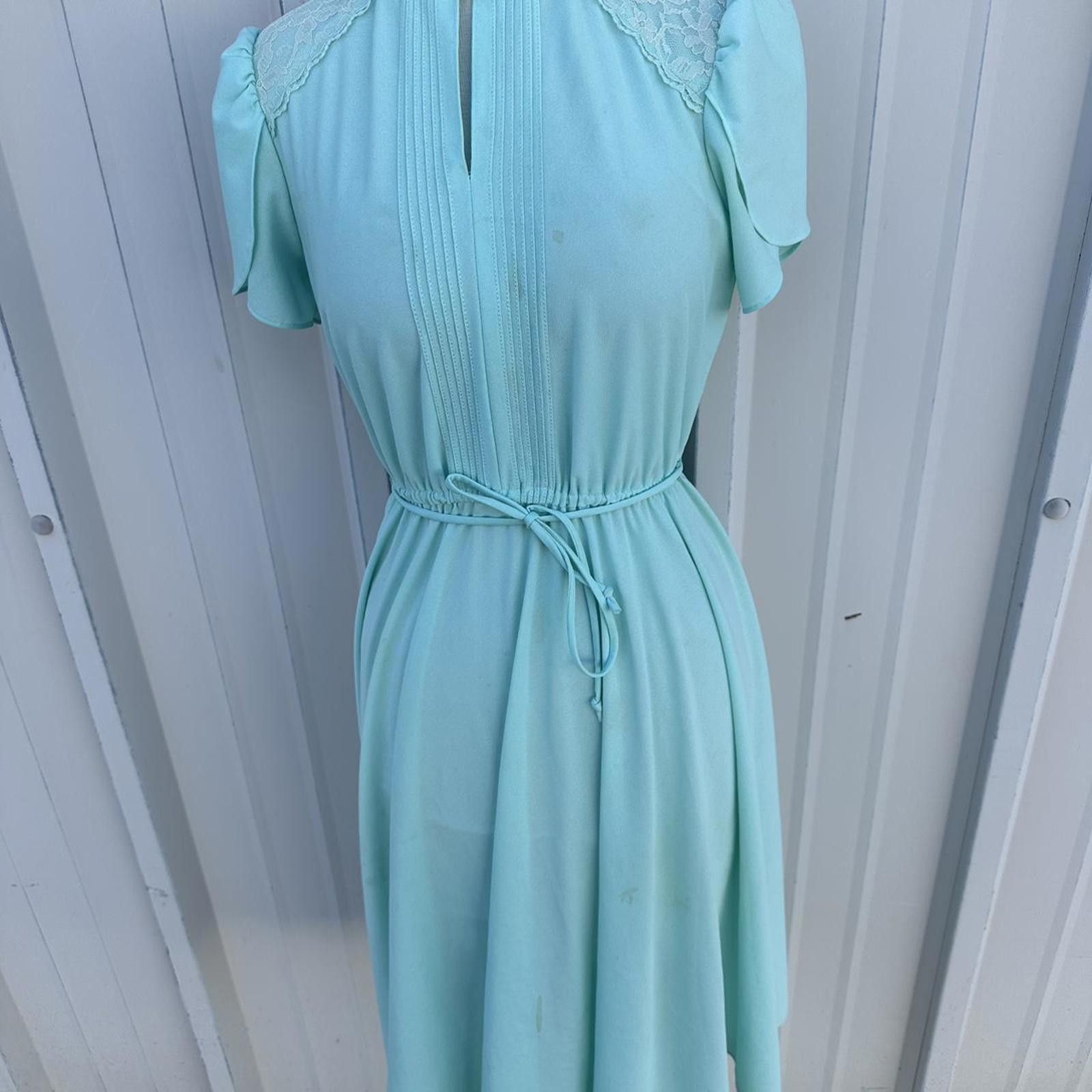 Other Teal blue vintage 50s midi dress #mididress Size S / US 4 / IT 40 - 2 Thumbnail