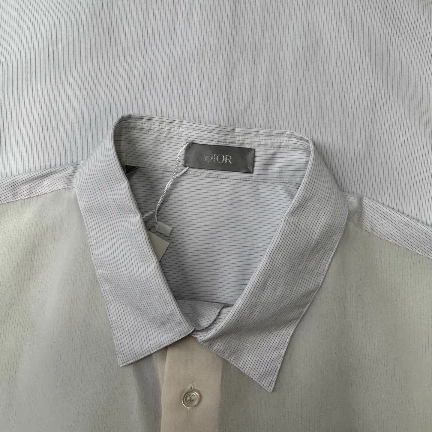Dior Dior White Two-Layer Fake Two-Piece Shirt Q10 Size US L / EU 52-54 / 3 - 2 Thumbnail