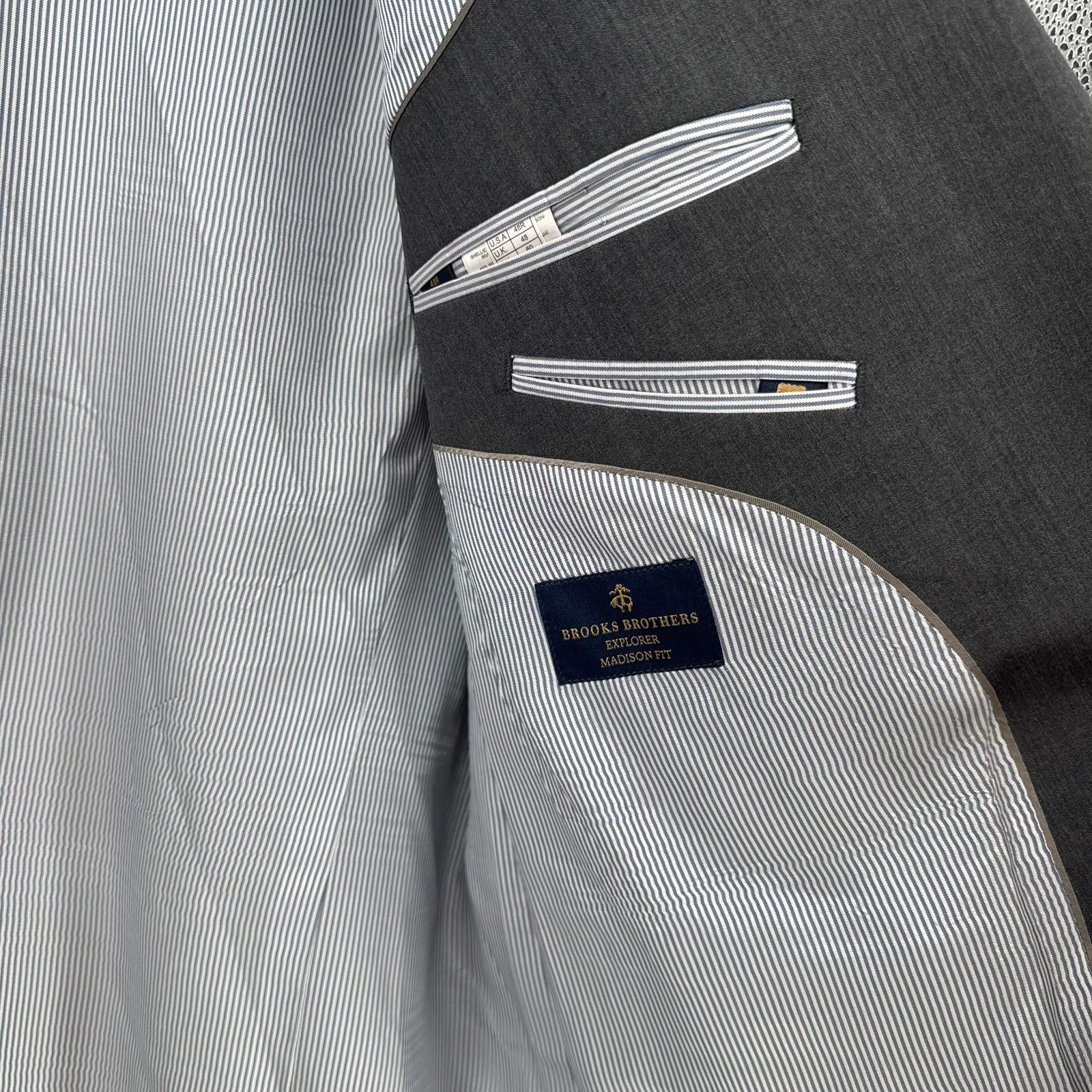 Brooks Brothers Brooks Brothers Blazer Mens 48 R Gray Wool Explorer Madison Size 48R - 2 Thumbnail