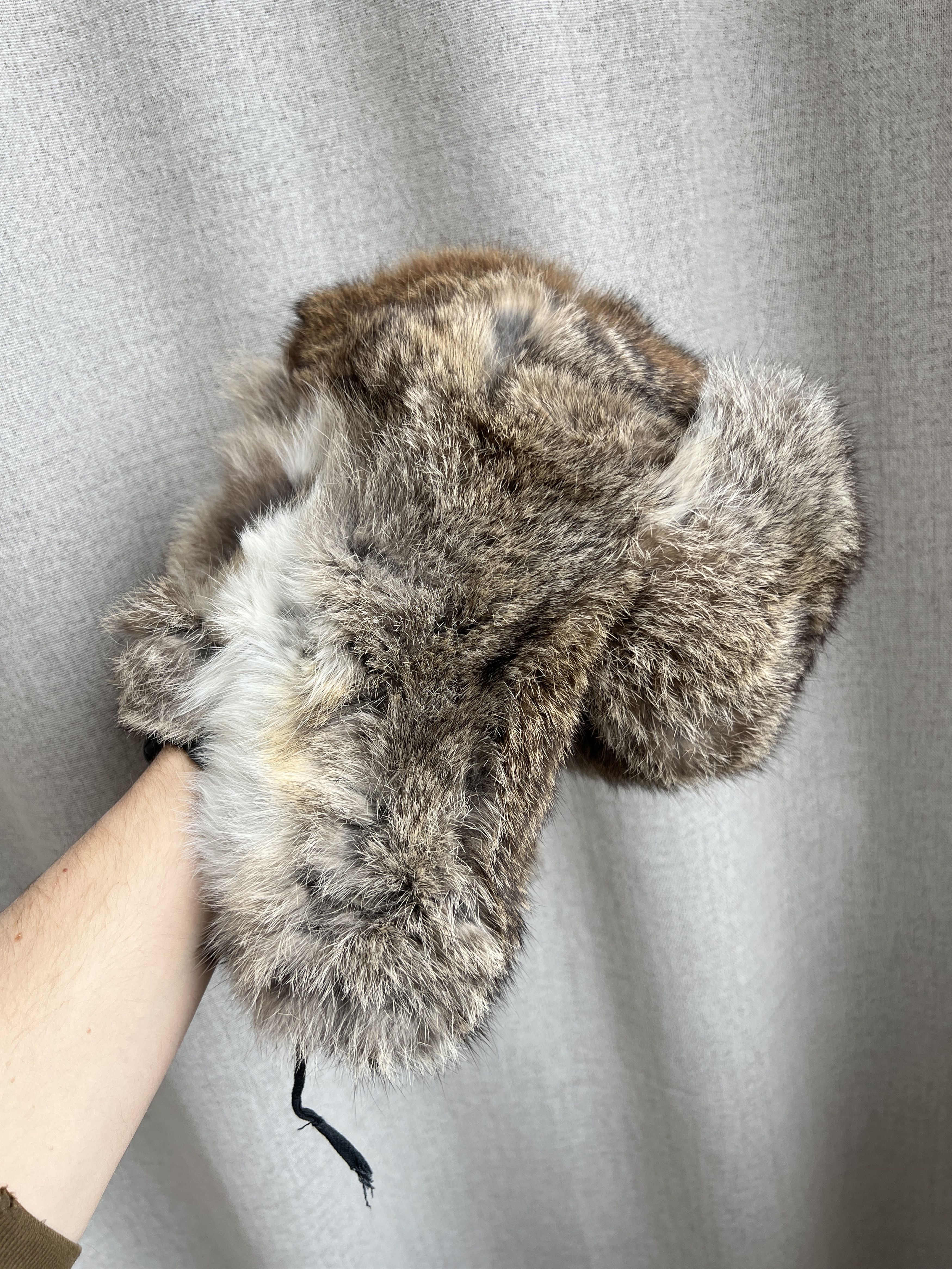 Vintage Vintage Ushanka Floppy Ears Real Rabbit Fur Hat Distressed Size ONE SIZE - 9 Thumbnail
