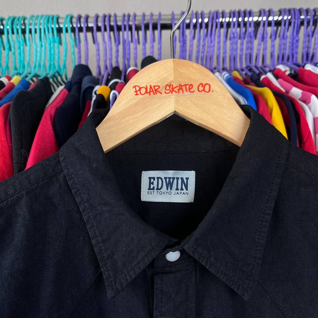 Edwin EDWIN Memphis Black Denim Button Shirt Size L Size US L / EU 52-54 / 3 - 3 Thumbnail