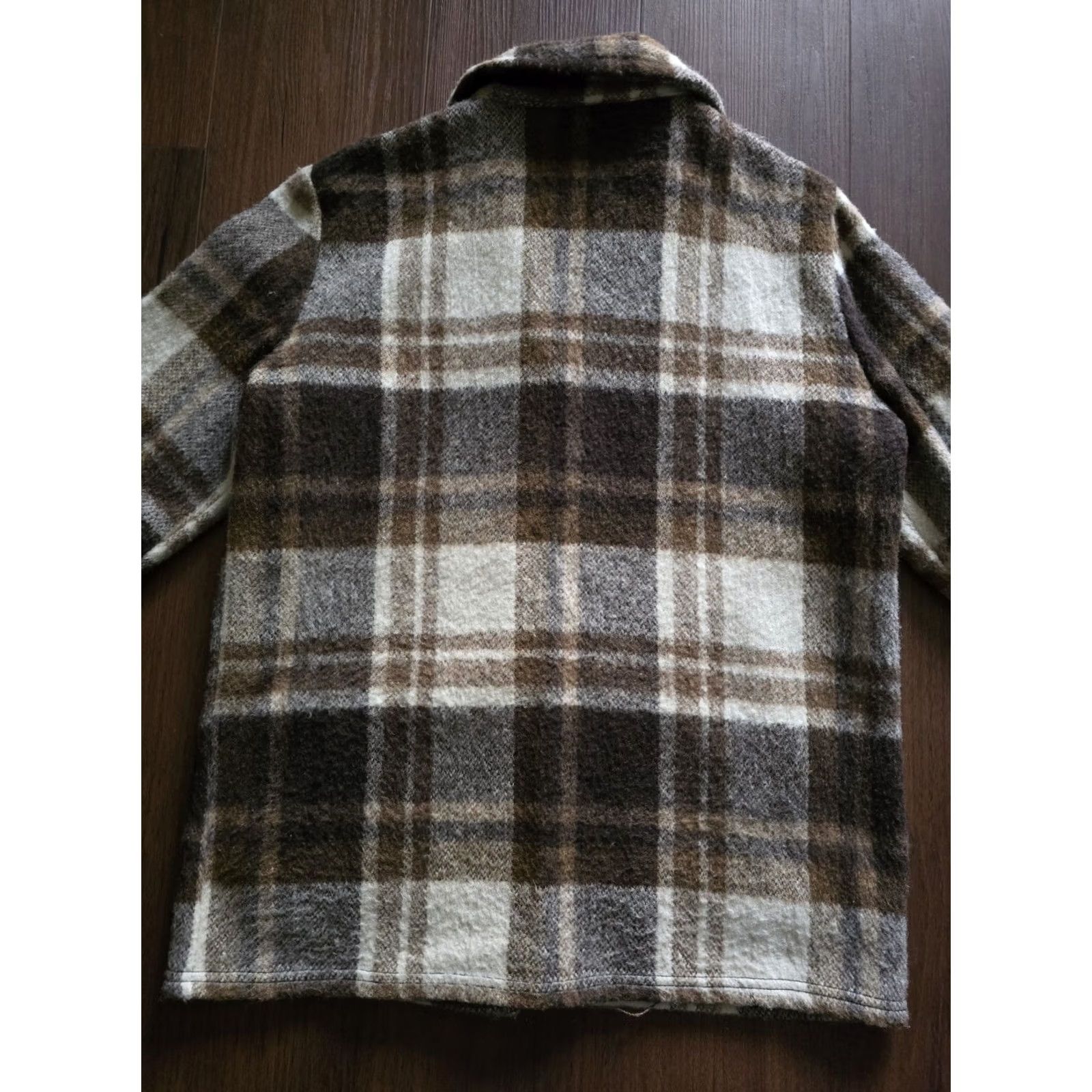 Vintage VINTAGE Canadian Lumber Jac Jacket Womens Medium Plaid Wool Coat Pockets 1970s Brown Size M / US 6-8 / IT 42-44 - 3 Thumbnail