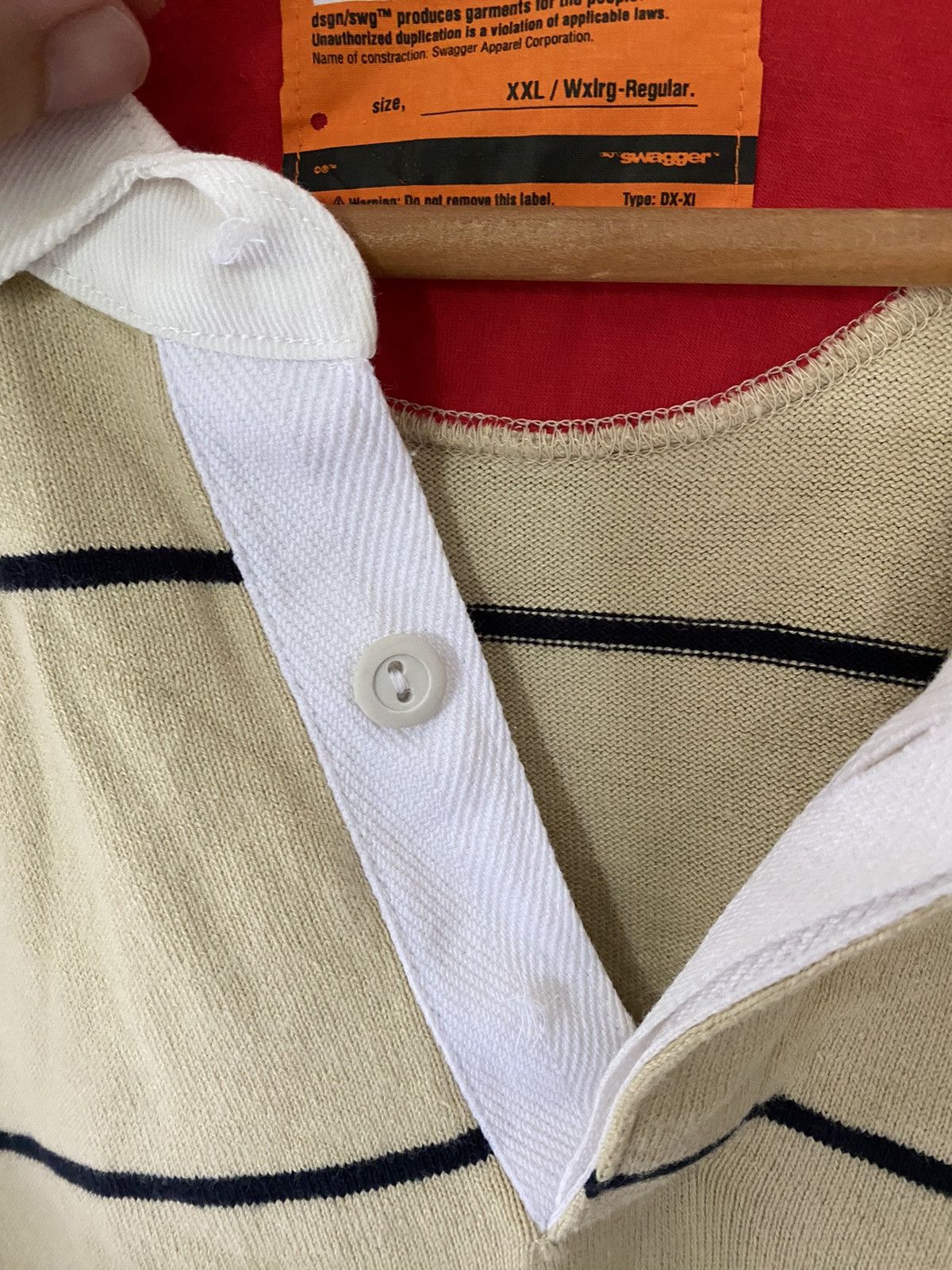 Swagger 2003 Swagger Rugby Stripe shirt Size US XXL / EU 58 / 5 - 7 Thumbnail