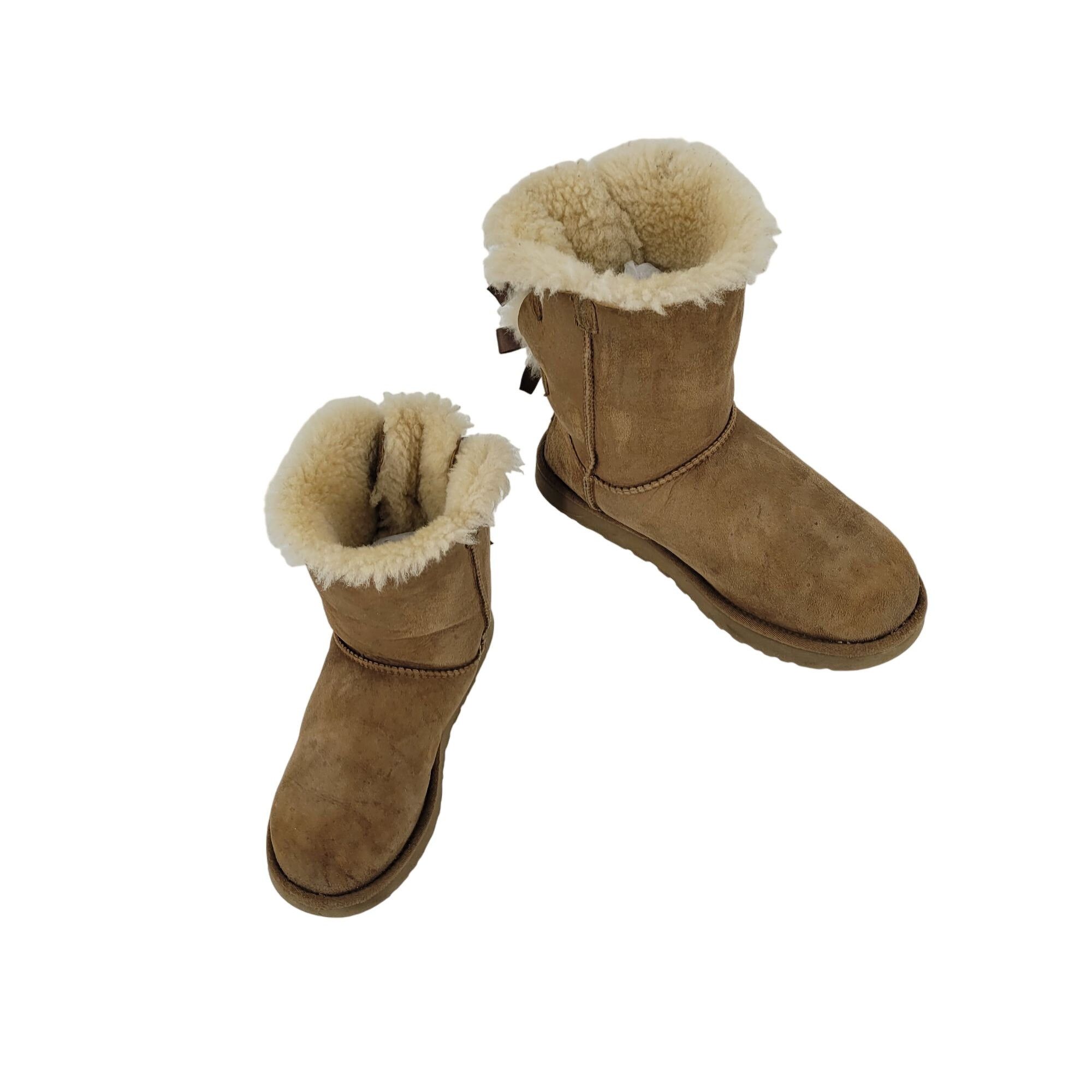 Other UGG Australia Bailey Bow II Leather Boots 8 Chestnut Shearli Size US 8 / IT 38 - 1 Thumbnail