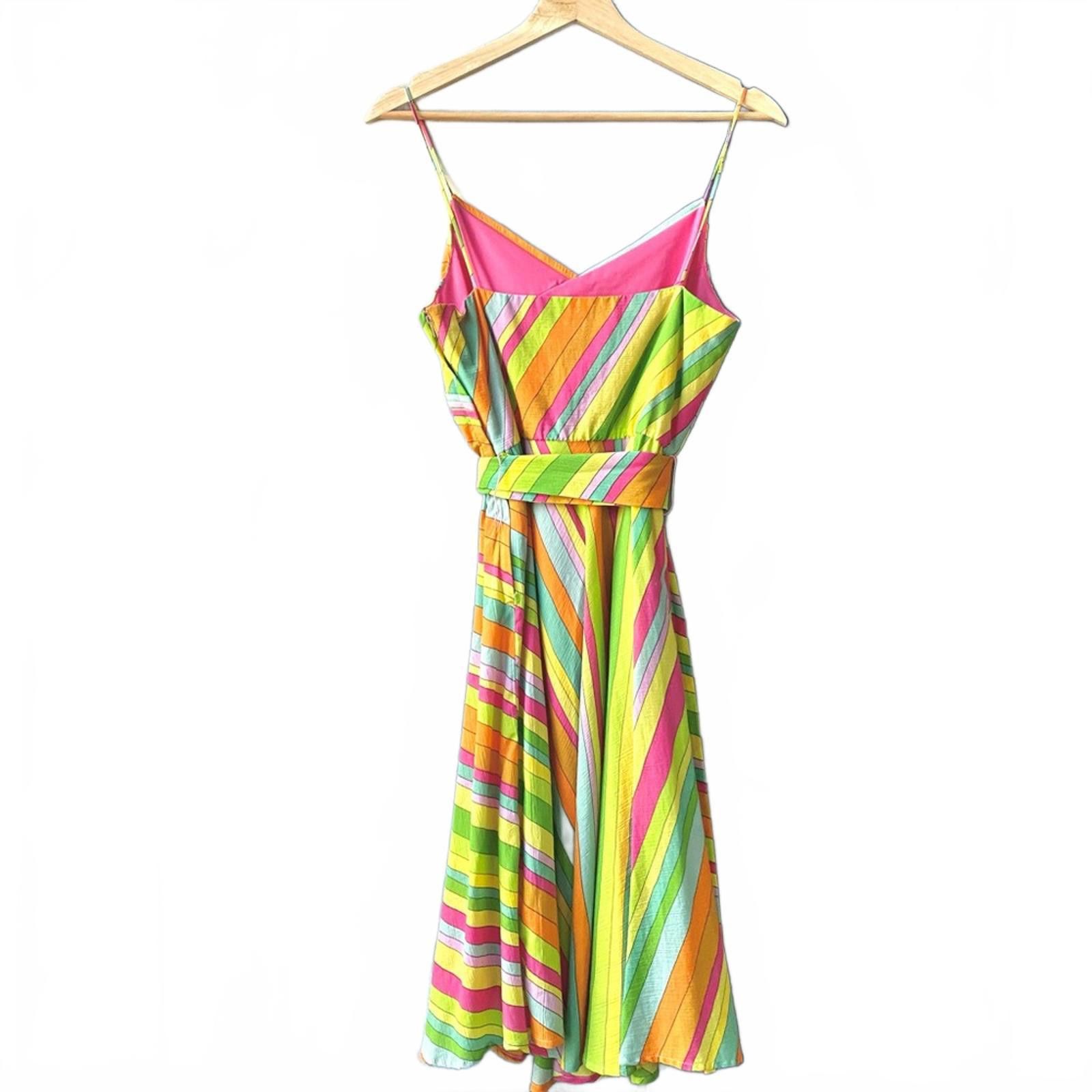 Marc Jacobs Marc Jacobs Silk Stripe Midi Dress Y2K Spaghetti Strap Size S / US 4 / IT 40 - 4 Thumbnail