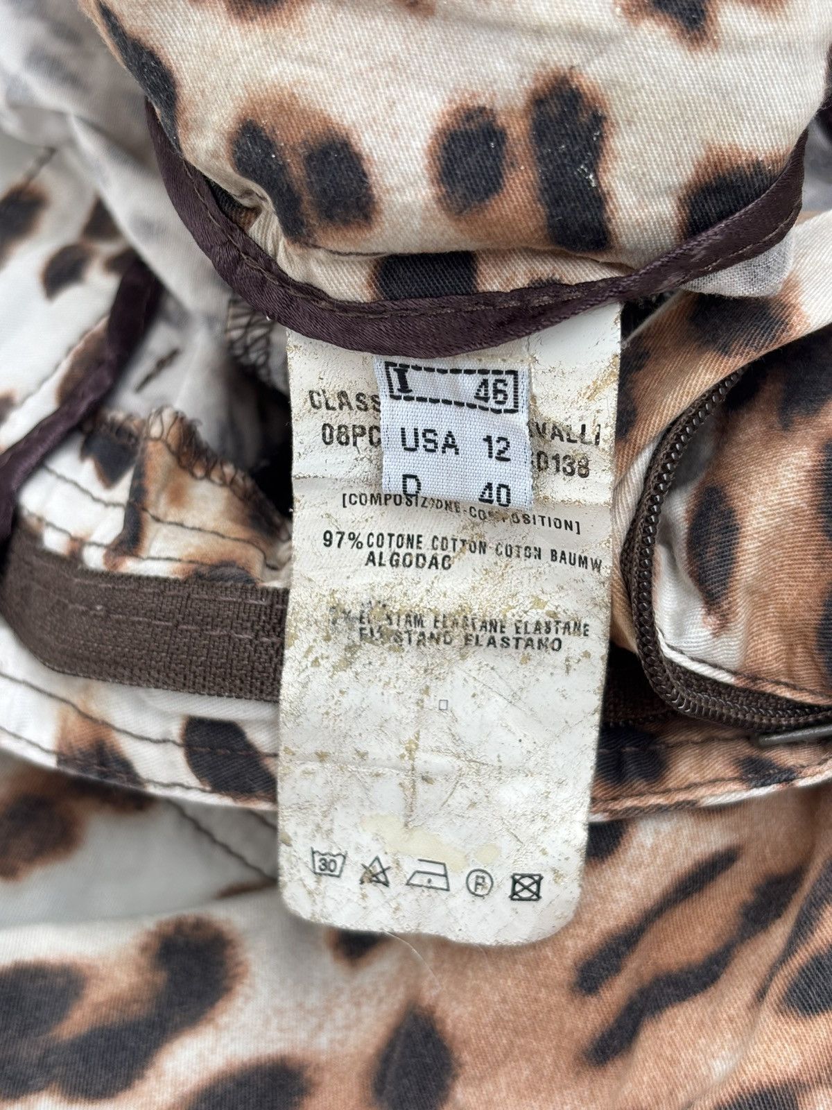 Roberto Cavalli Y2K Leopard Print Capri Pants Size 32" / US 10 / IT 46 - 6 Thumbnail
