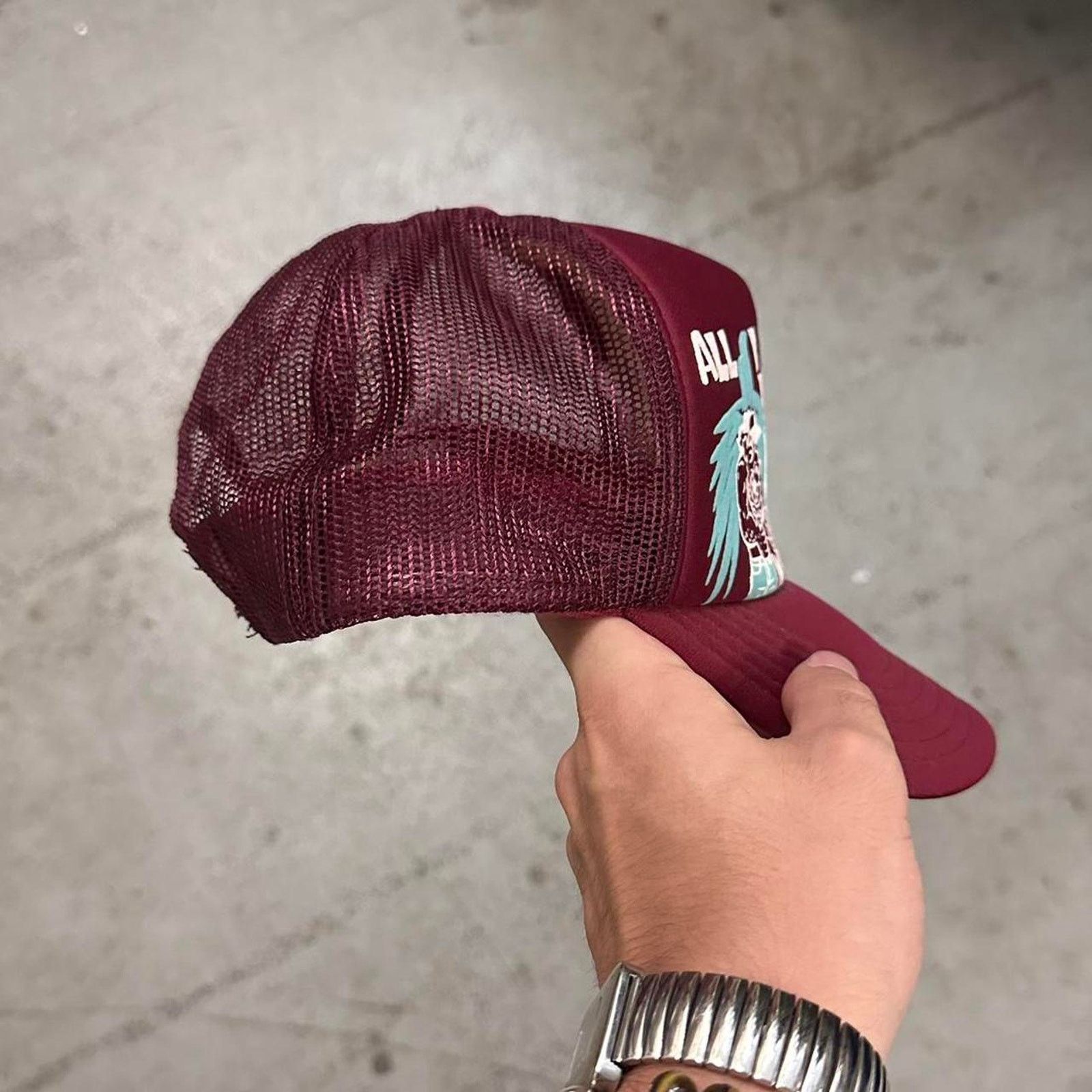 Kapital Kapital Puff Print Laundry Denim Shrink Trucker Hat One Size Size ONE SIZE - 3 Thumbnail