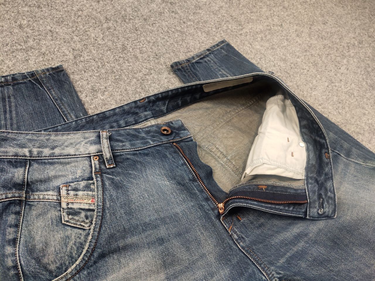 Diesel Diesel fayza relaxed low waist Distressed Denim Blue Jeans Size US 32 / EU 48 - 13 Thumbnail