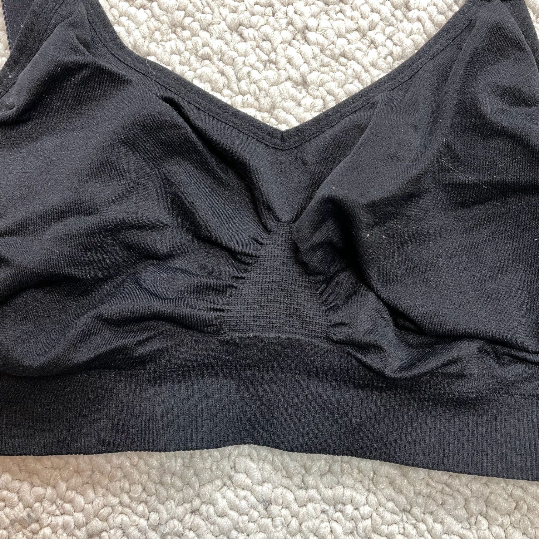 Vintage HOFISH Bralette Women Solid Black Adjustable Strap L Wireless One Size Cup One Size Size ONE SIZE - 3 Thumbnail