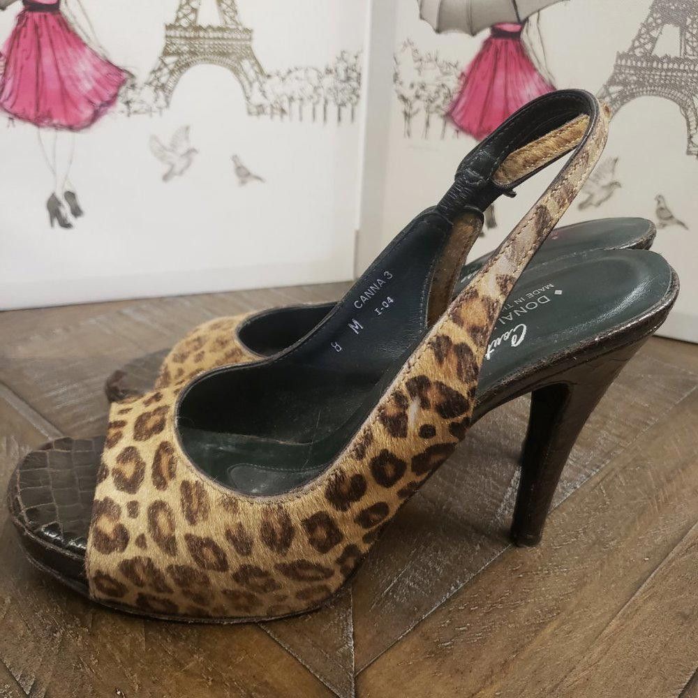 Donald Pliner Donald Pliner Croc Leather Slingback Size US 8 / IT 38 - 3 Thumbnail
