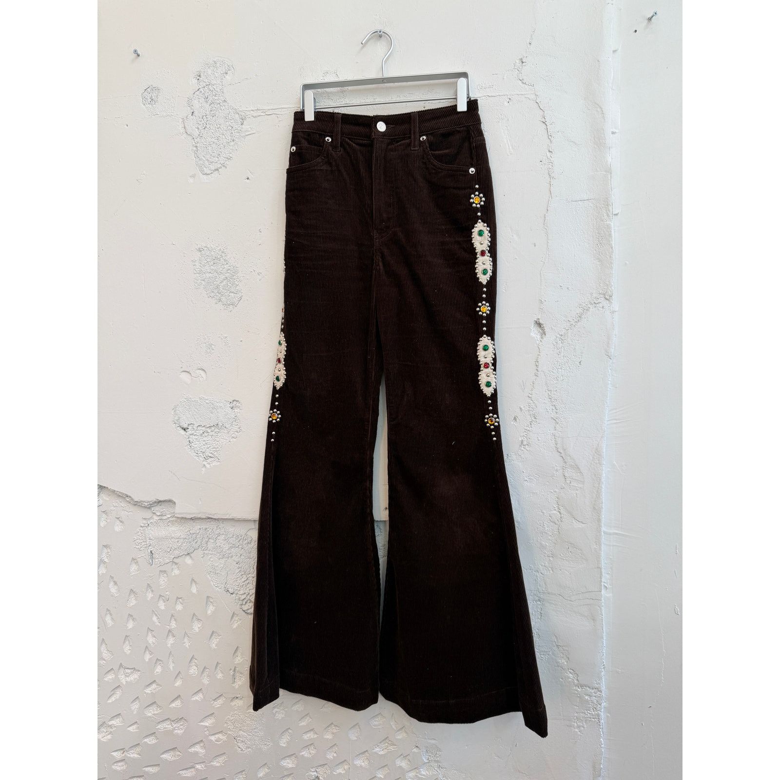 Cout de la Liberte Cout De La Liberte Heidi Embellished Cord Super Bell Pants Size 24" / US 00 / IT 34 - 1 Thumbnail