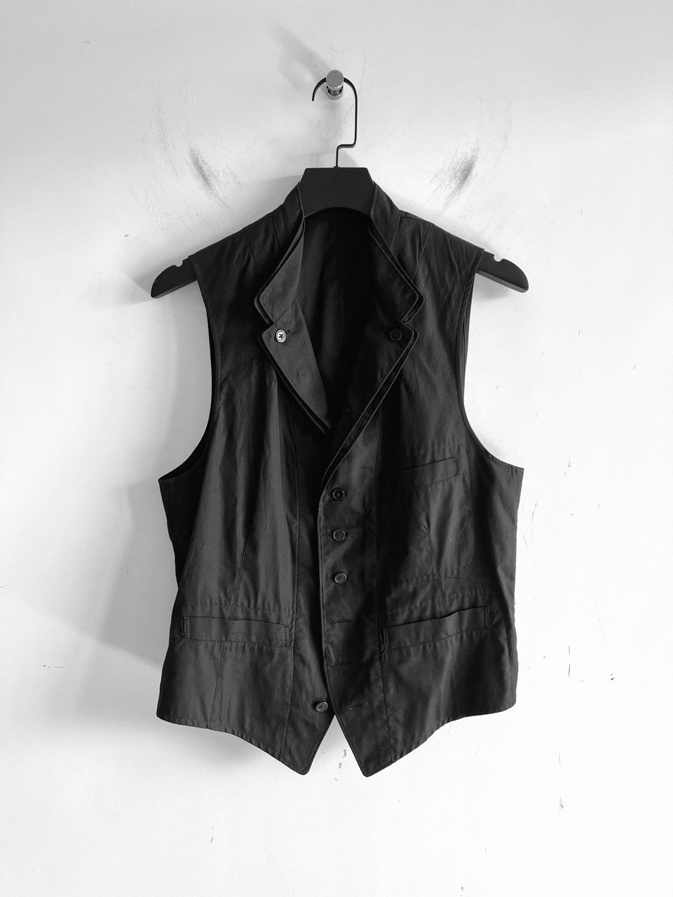 Yohji Yamamoto Yohji Yamamoto Pour Homme - Double Collar 9BS Vest Size US L / EU 52-54 / 3 - 1 Thumbnail