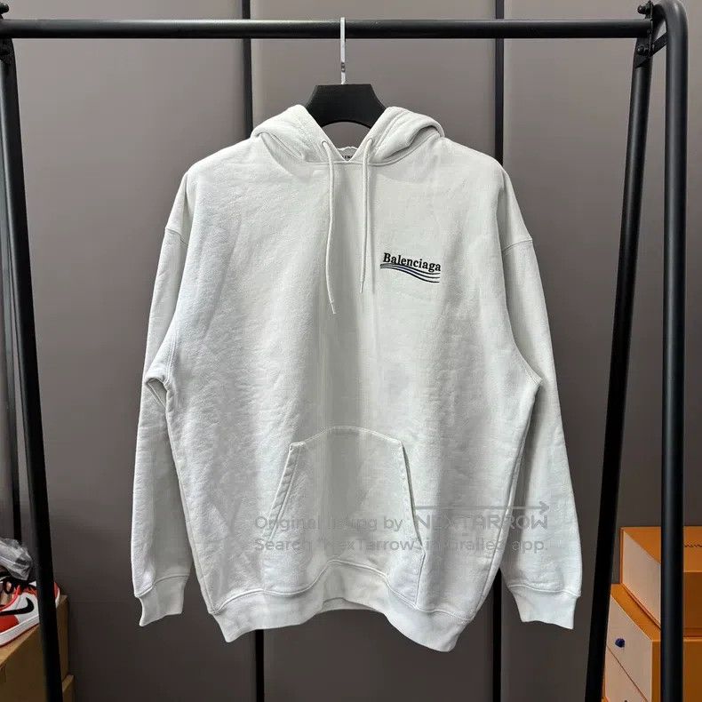 Balenciaga Balenciaga Logo Letter Embroidered Hooded Sweatshirt Size US S / EU 44-46 / 1 - 1 Thumbnail