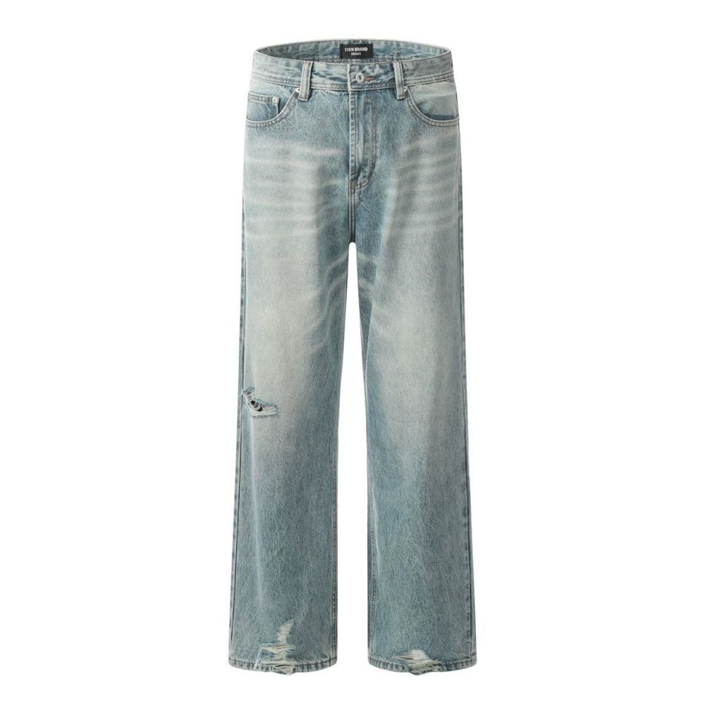 Vintage Men's punk distressed trendy washed ripped jeans Size US 32 / EU 48 - 1 Thumbnail