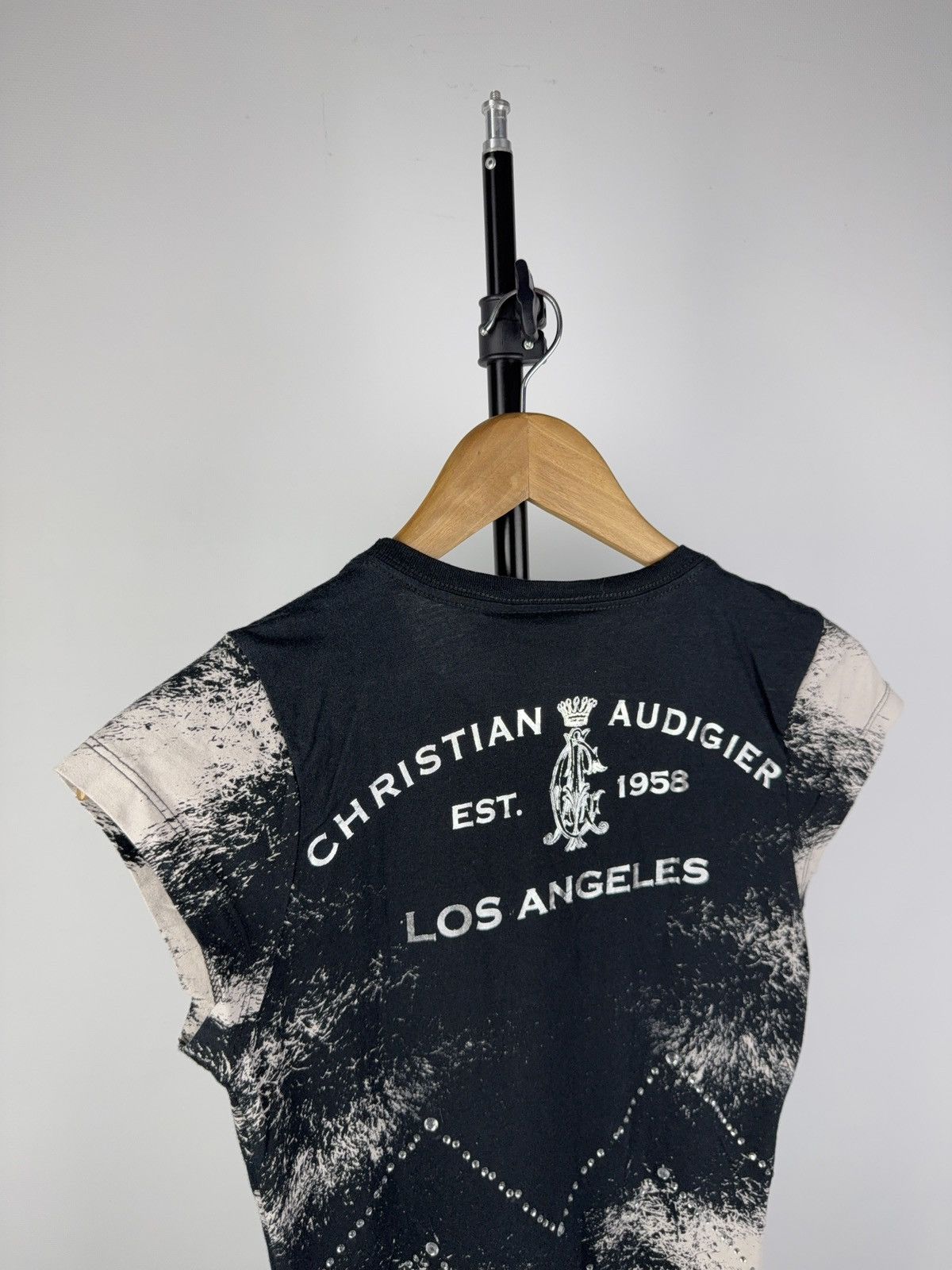 Christian Audigier Y2K 00s USA Christian Audigier Rhinestone Longline Tee Dress Size S / US 4 / IT 40 - 7 Thumbnail
