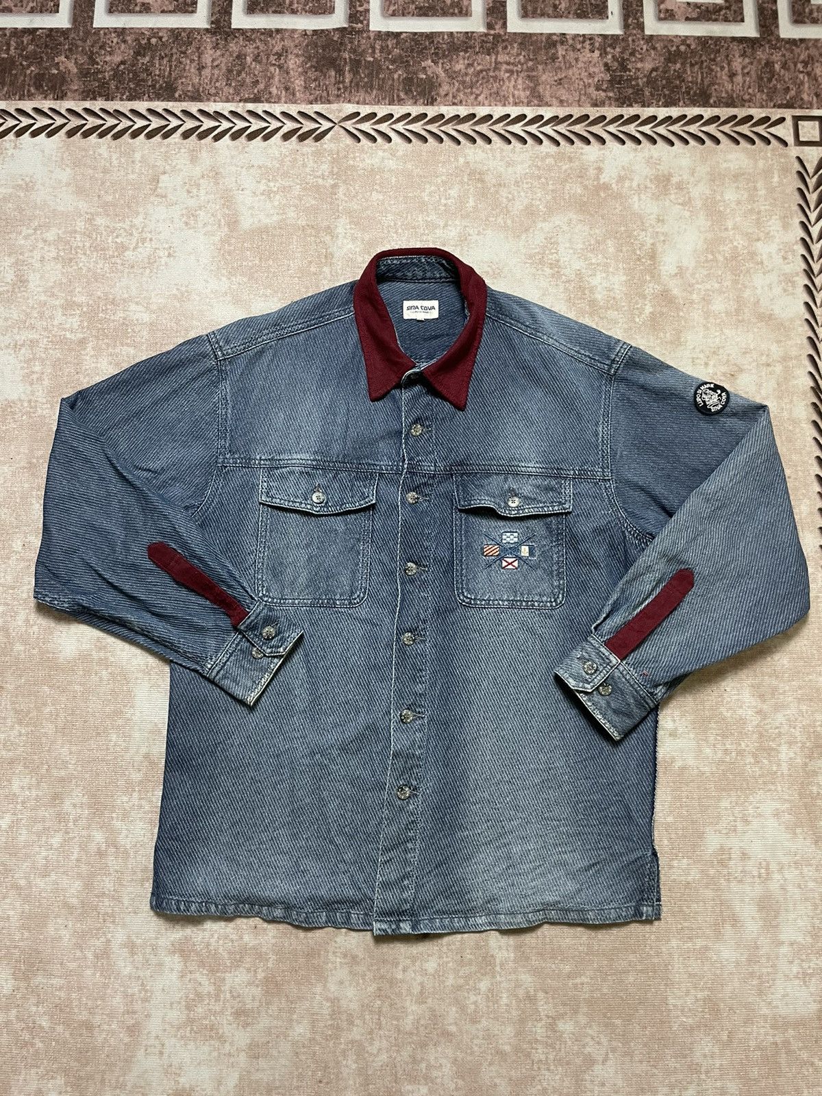 Designer × Japanese Brand Sina cova lupo di mare denim button up Size US XL / EU 56 / 4 - 1 Thumbnail