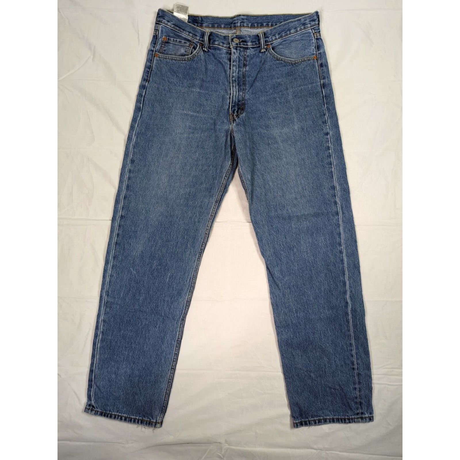 Levi's Levis 550 Jeans Mens 36x34 Relaxed Tapered Blue Denim Light Wash Cotton Work M5M Size US 36 / EU 52 - 2 Thumbnail