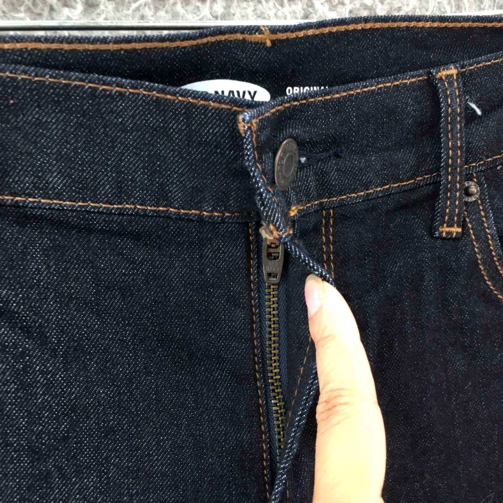 Old Navy Old Navy Jeans Womens 10 Skinny Blue Denim Mid Rise Dark Wash Zip Jeans Size 32" / US 10 / IT 46 - 4 Thumbnail