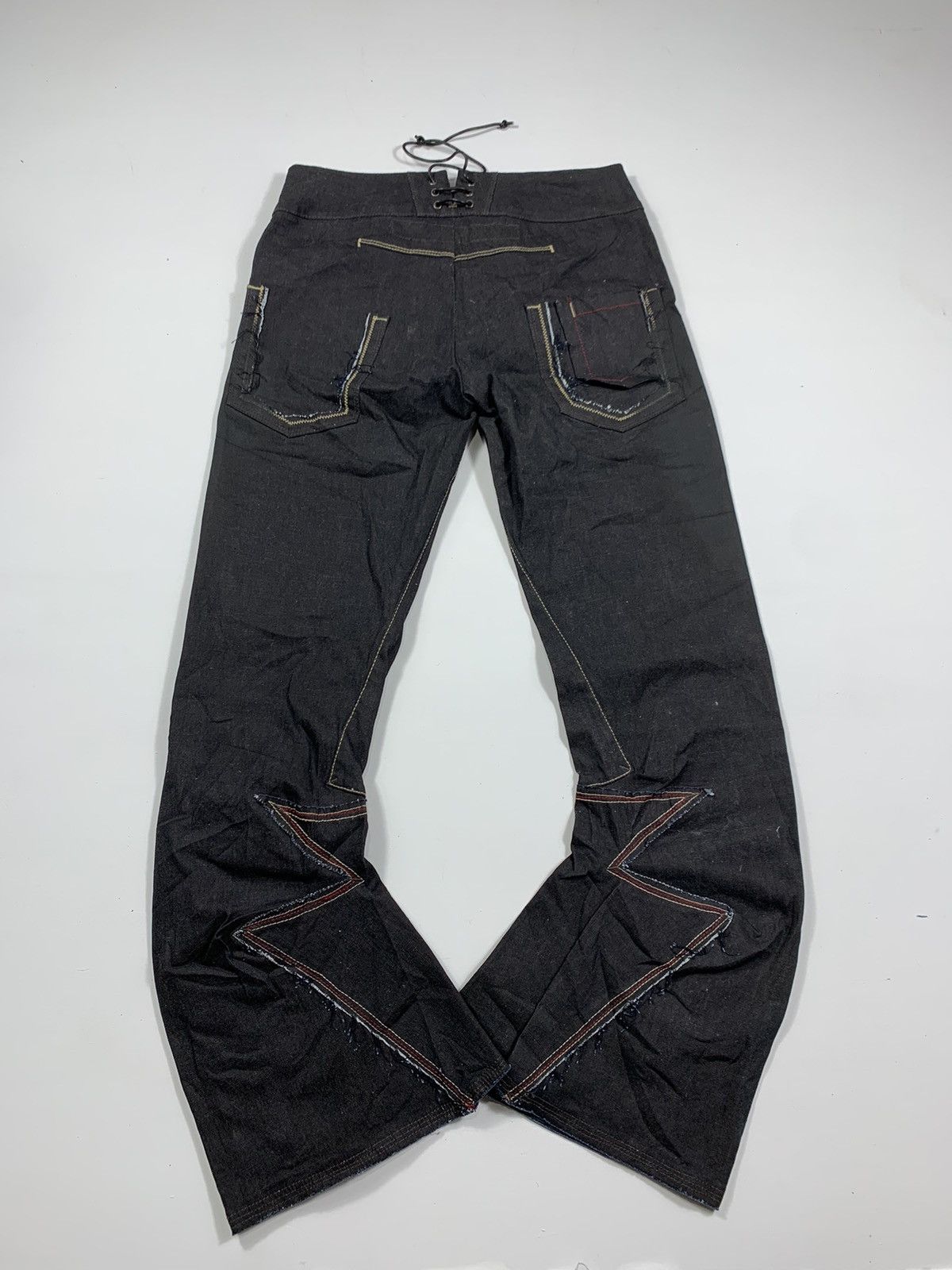 20471120 Crazy Super Flared Vintage MFG Denim Pants Size US 30 / EU 46 - 2 Thumbnail