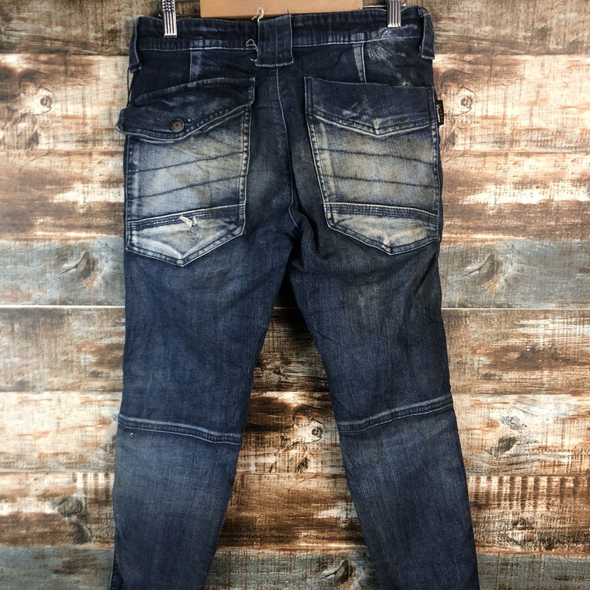 Japanese Brand Field Core japan utility Blue Denim jogger Pants #A2116 Size US 29 - 21 Thumbnail